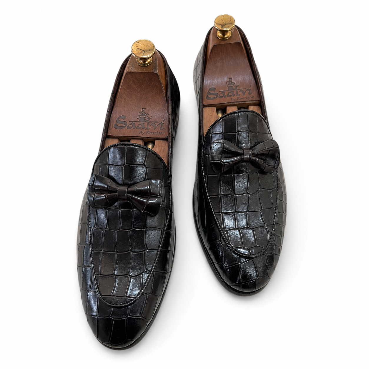 Noir Croco Bélmont Loafers