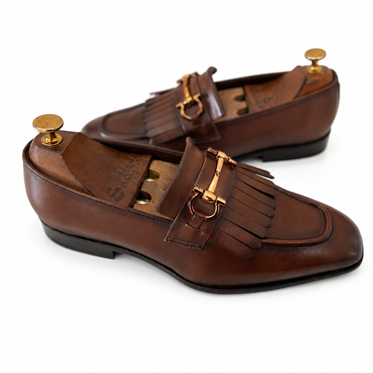 Monarch Fringe Horsebit Loafers – Walnut Brown