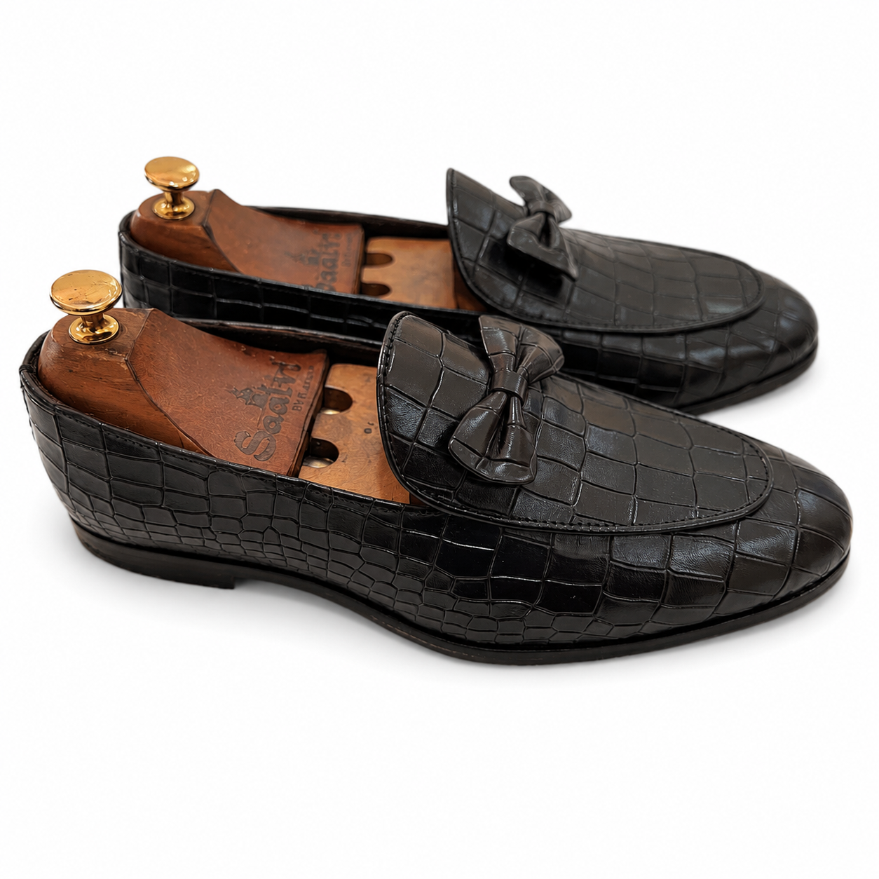 Noir Croco Bélmont Loafers