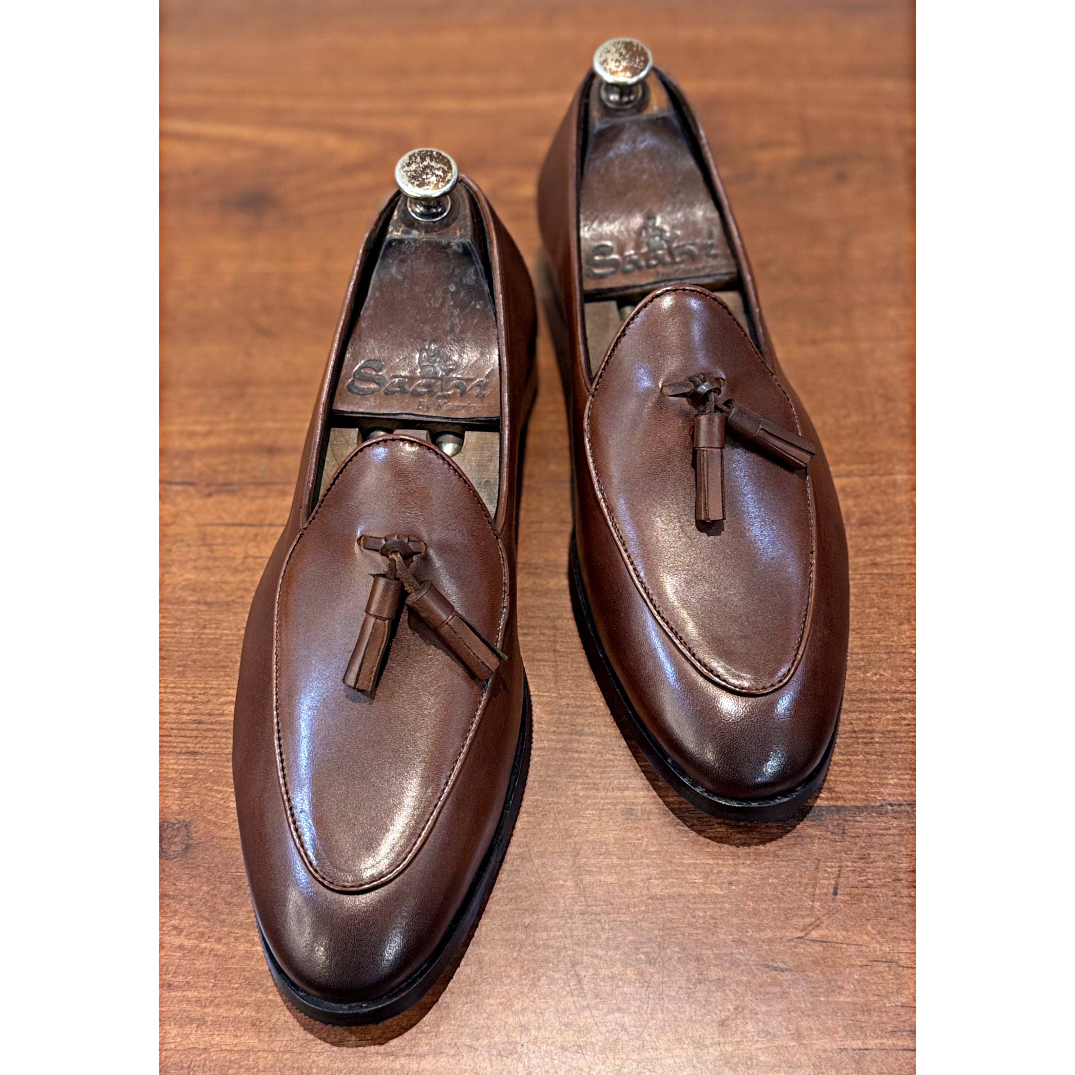 Belgian Loafers With Tassels Brown
