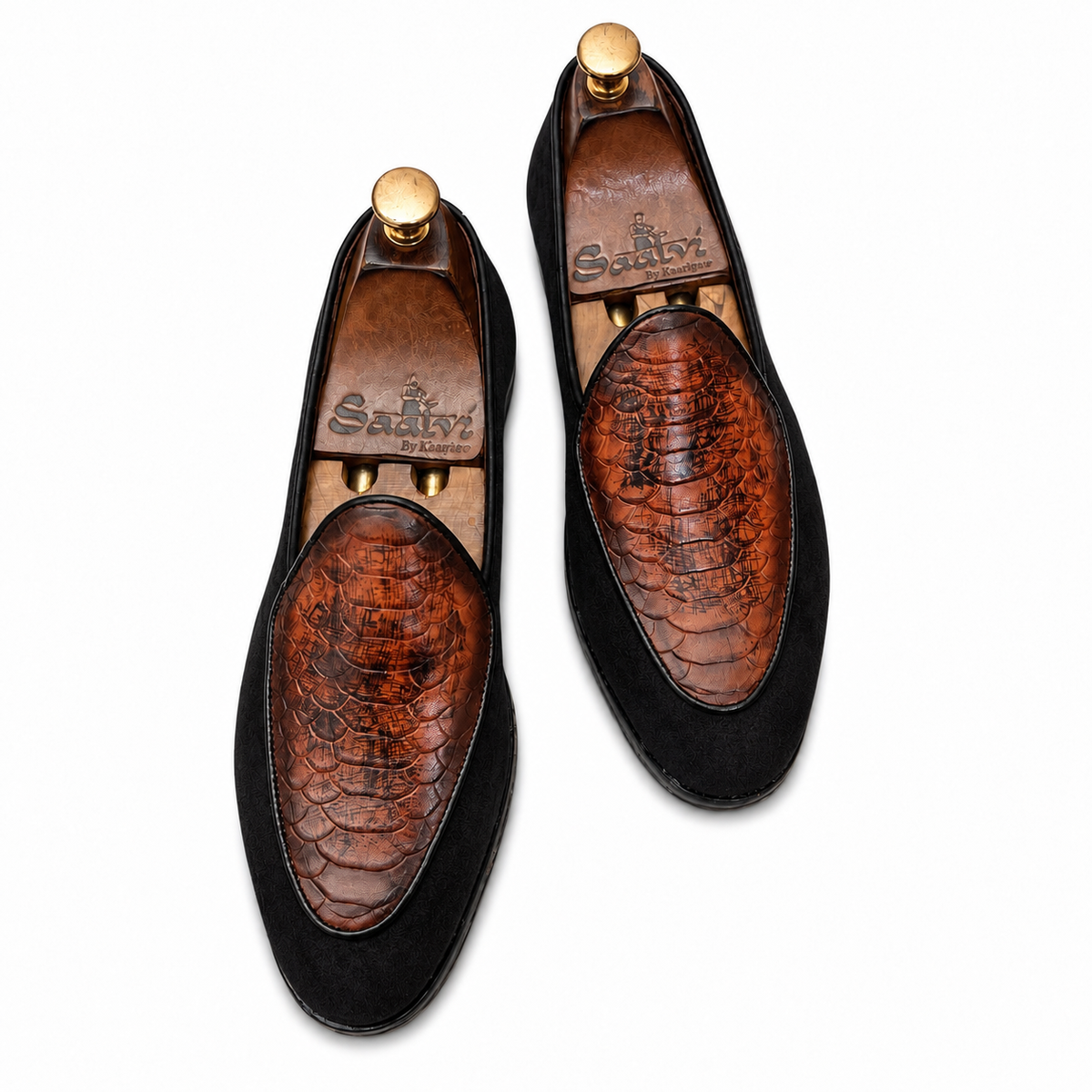 Noir Cognac Belgian Loafers