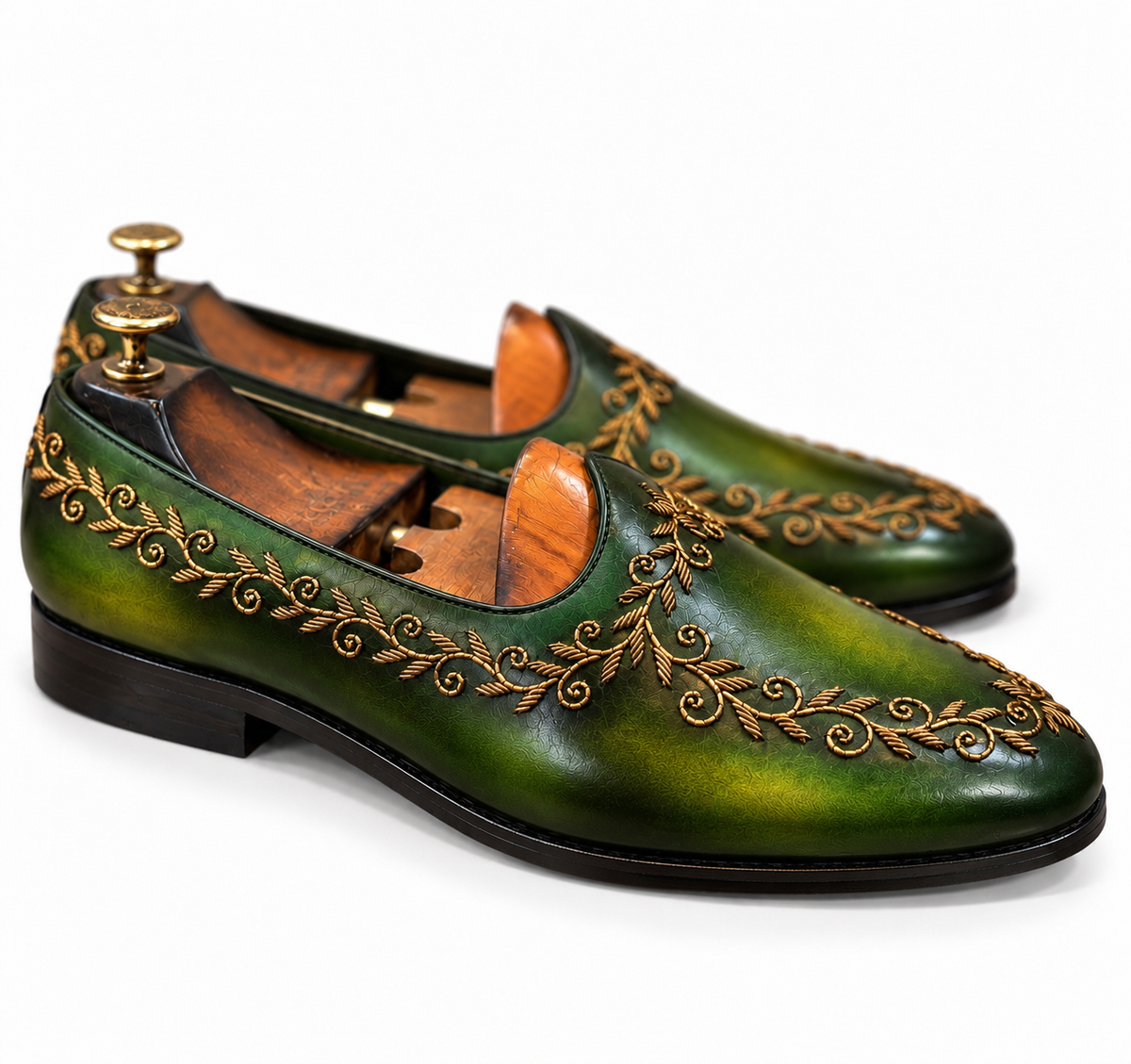Saalvi Emerald Zari Embroidered Jalsa