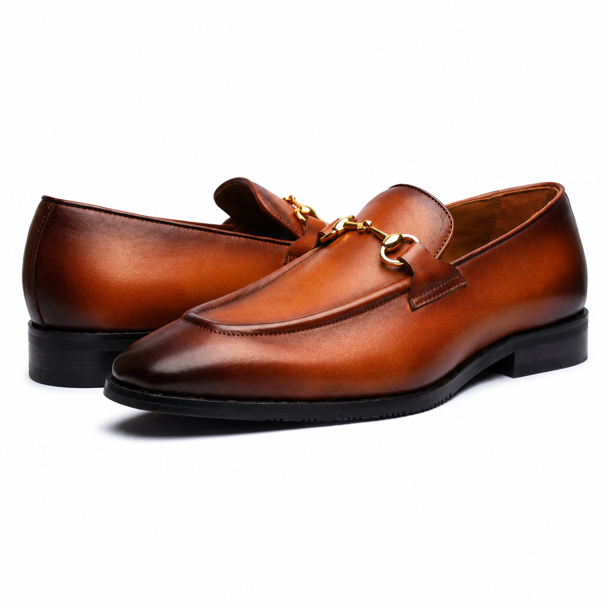 The Firenze Cognac Horsebit Loafers