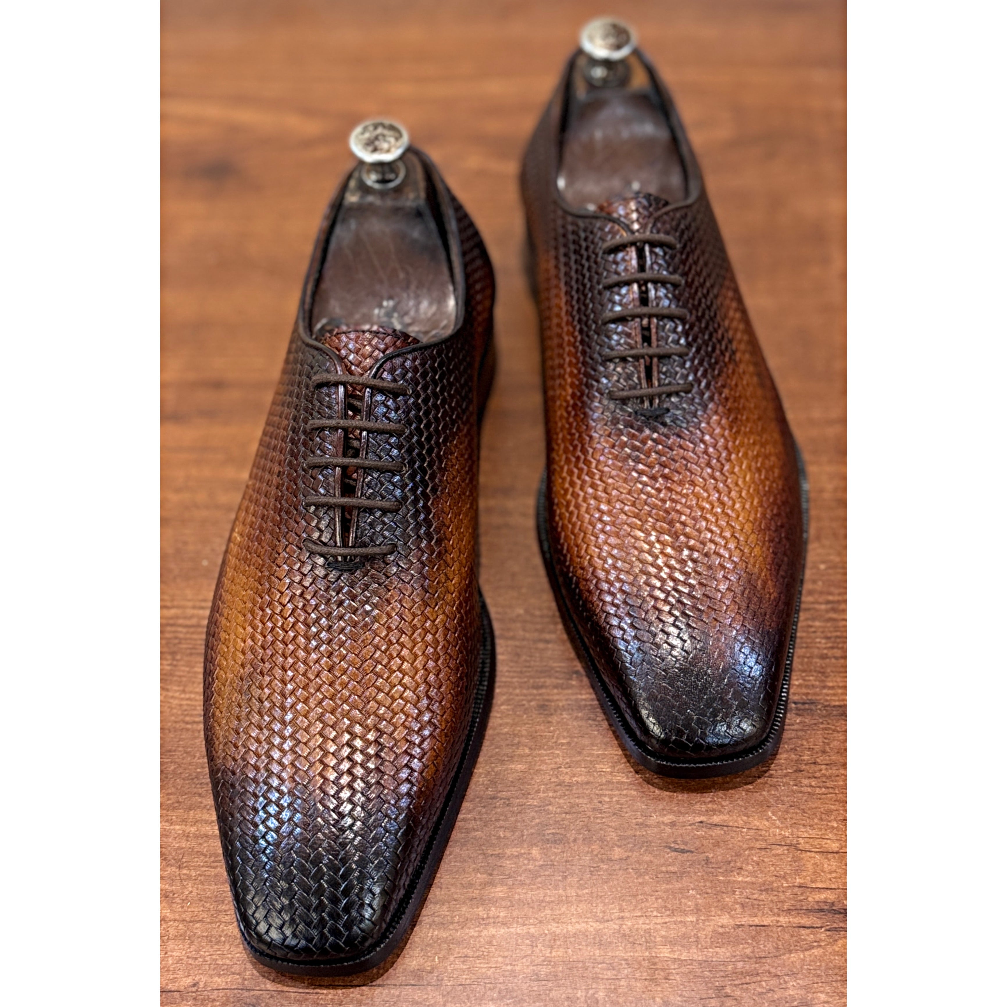 Imperial Woven Derby – Cognac Brown