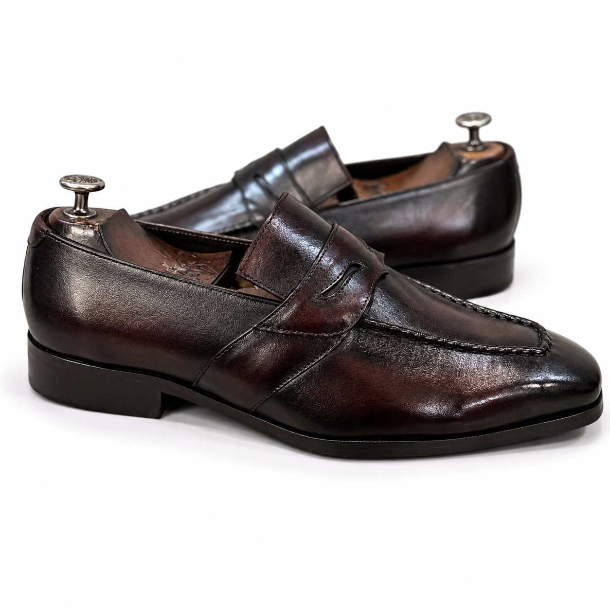 The Lorenzo TOBACCO Loafer – Handmade Leather Penny Loafers