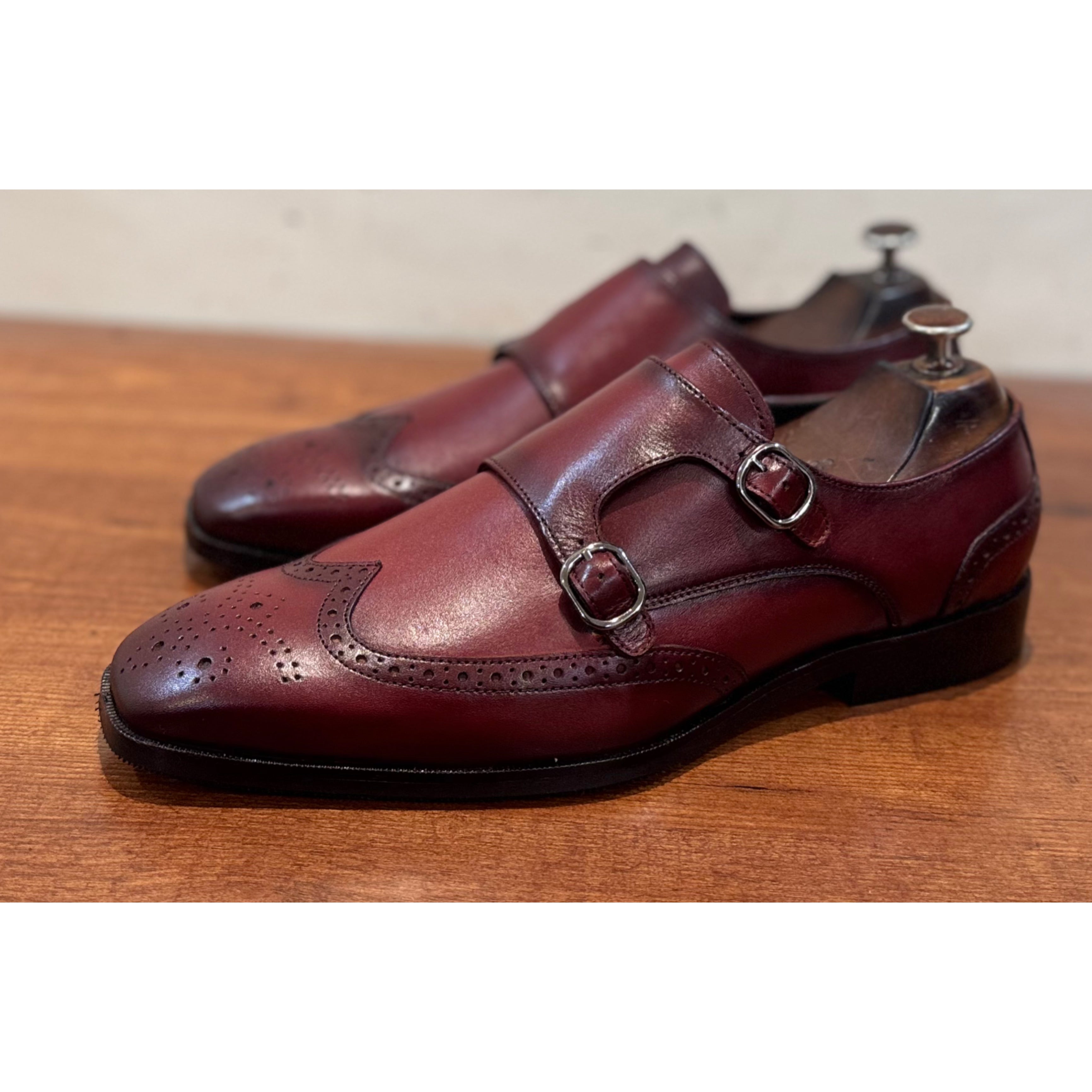 Bordo Monk Straps Hand Finished