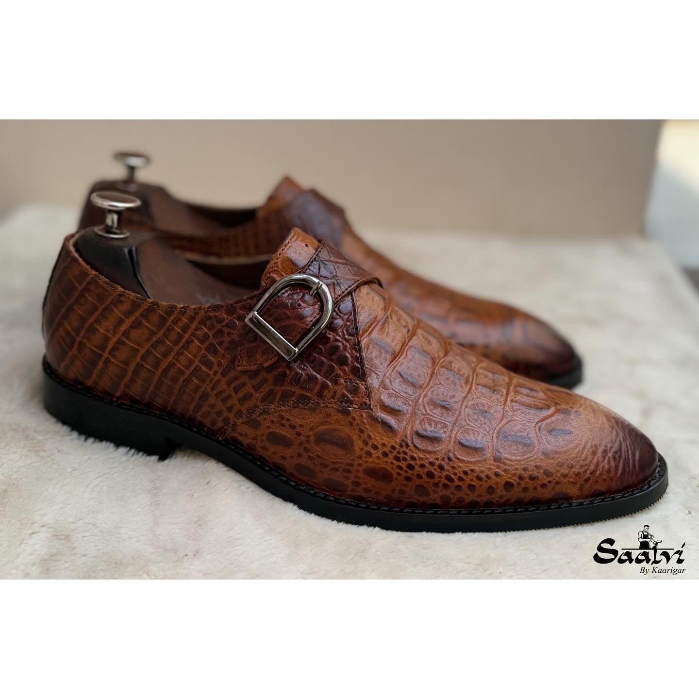 Single Monk Strap Croco