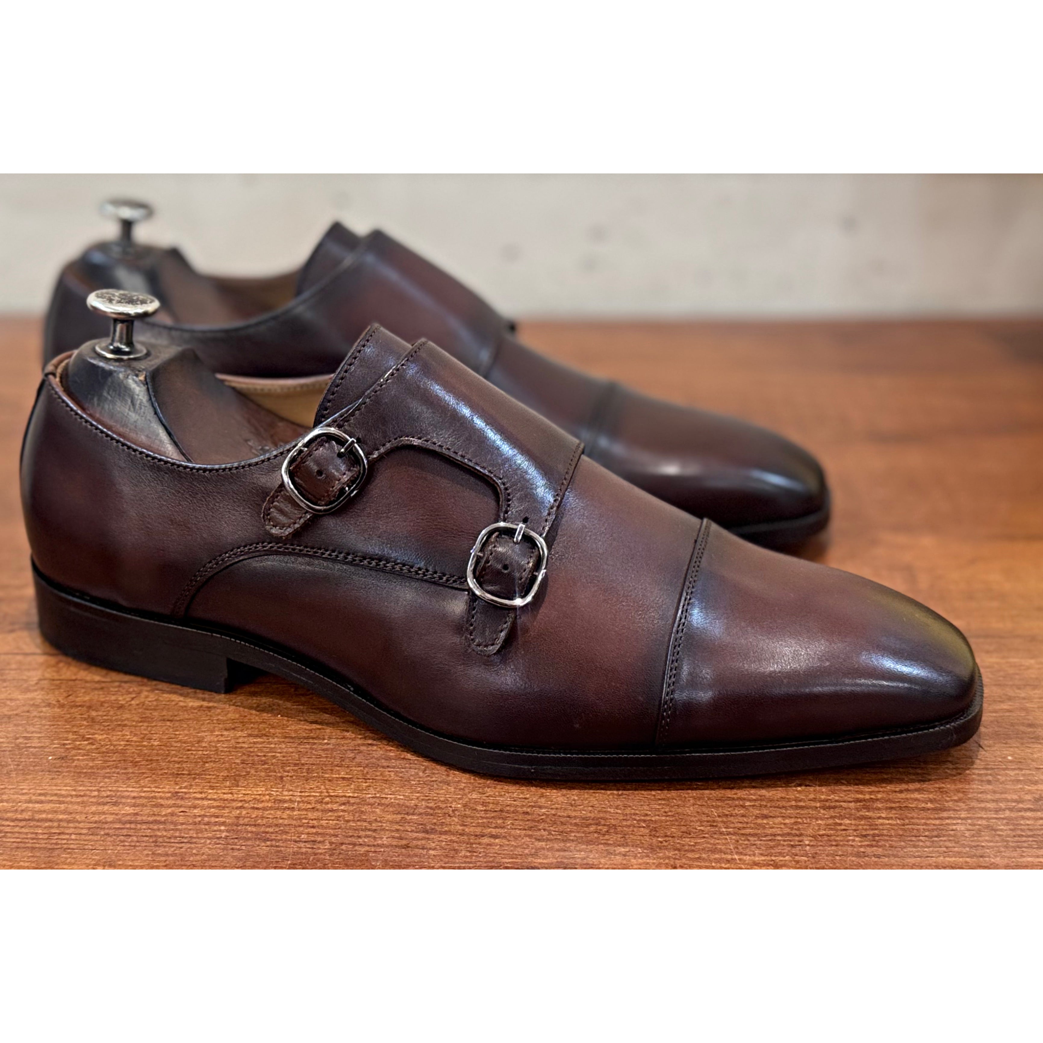 Brown Leather Monk Straps