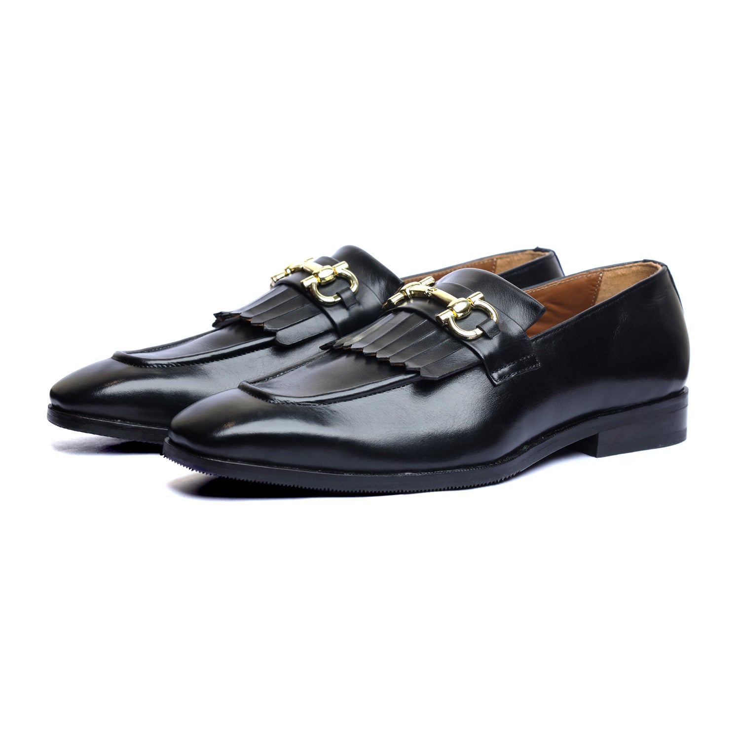 Black Loafers With Fringe