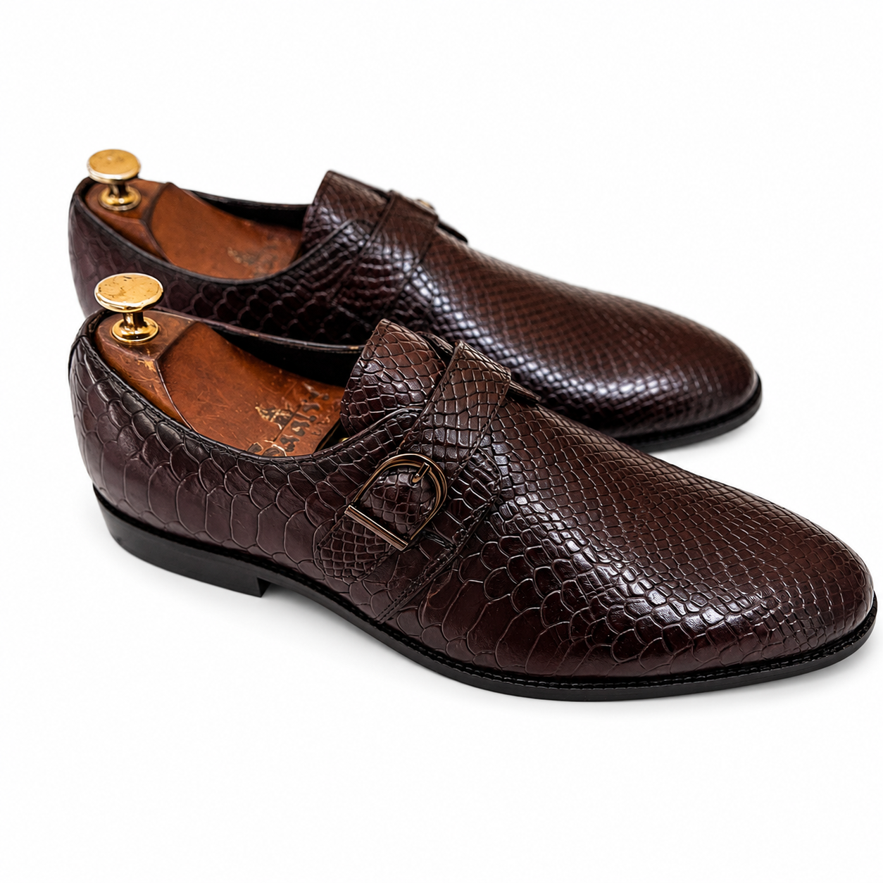 Single Strap Monk Python Embossed