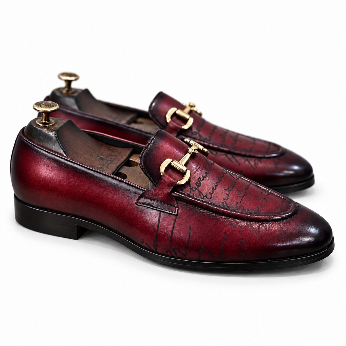 Bordeaux Élégance Horsebit Loafers