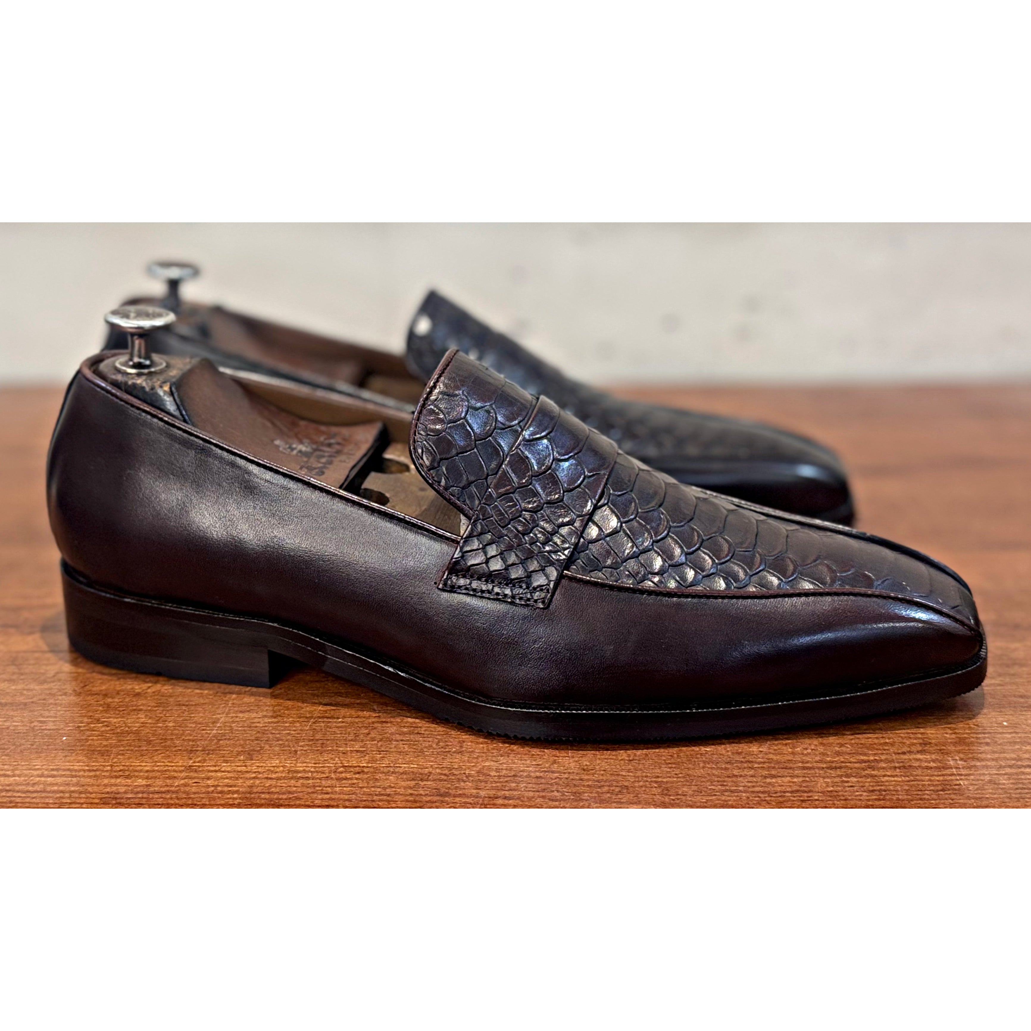 Vesper Lux - Python Embossed Loafers