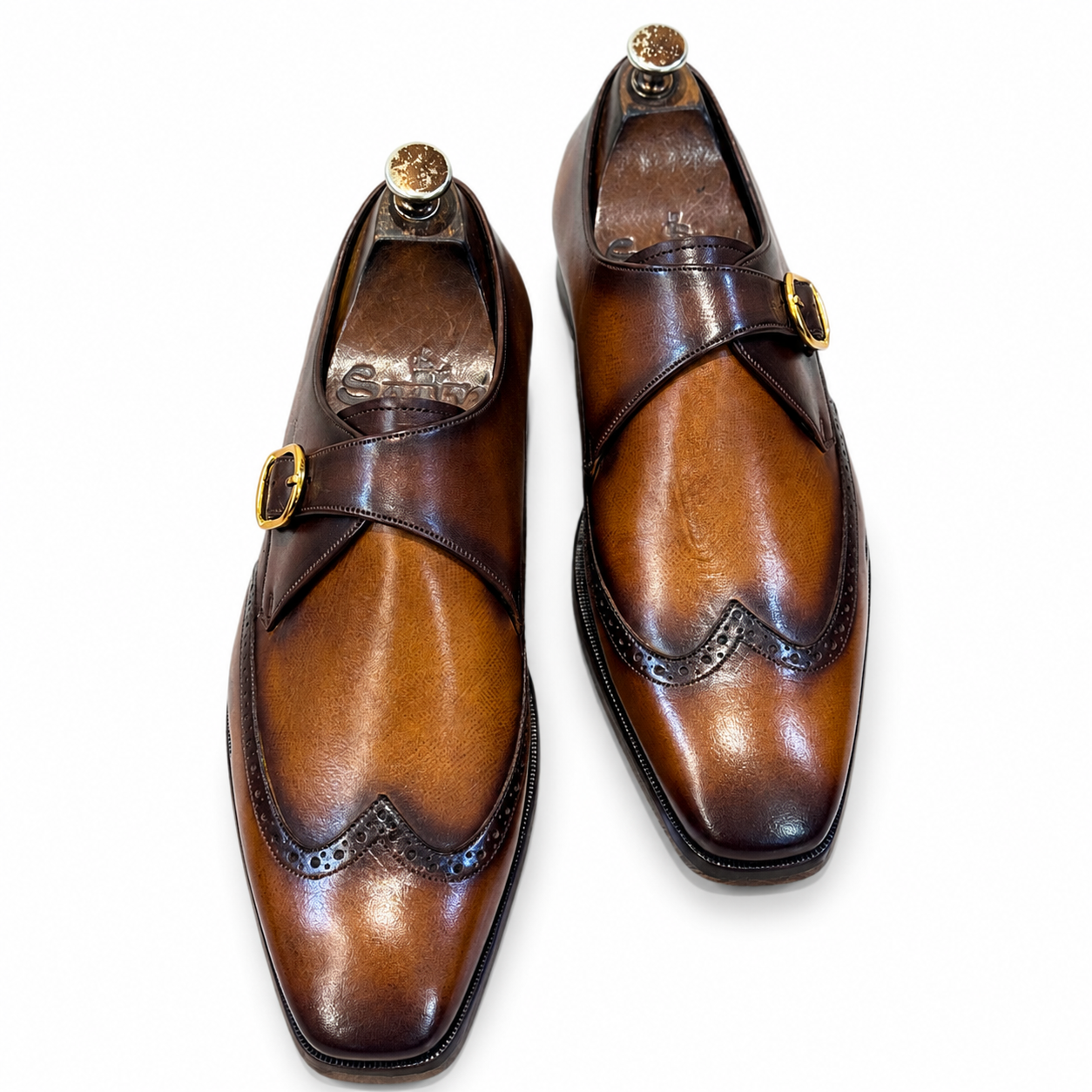 Single Monk Strap Hand Patina