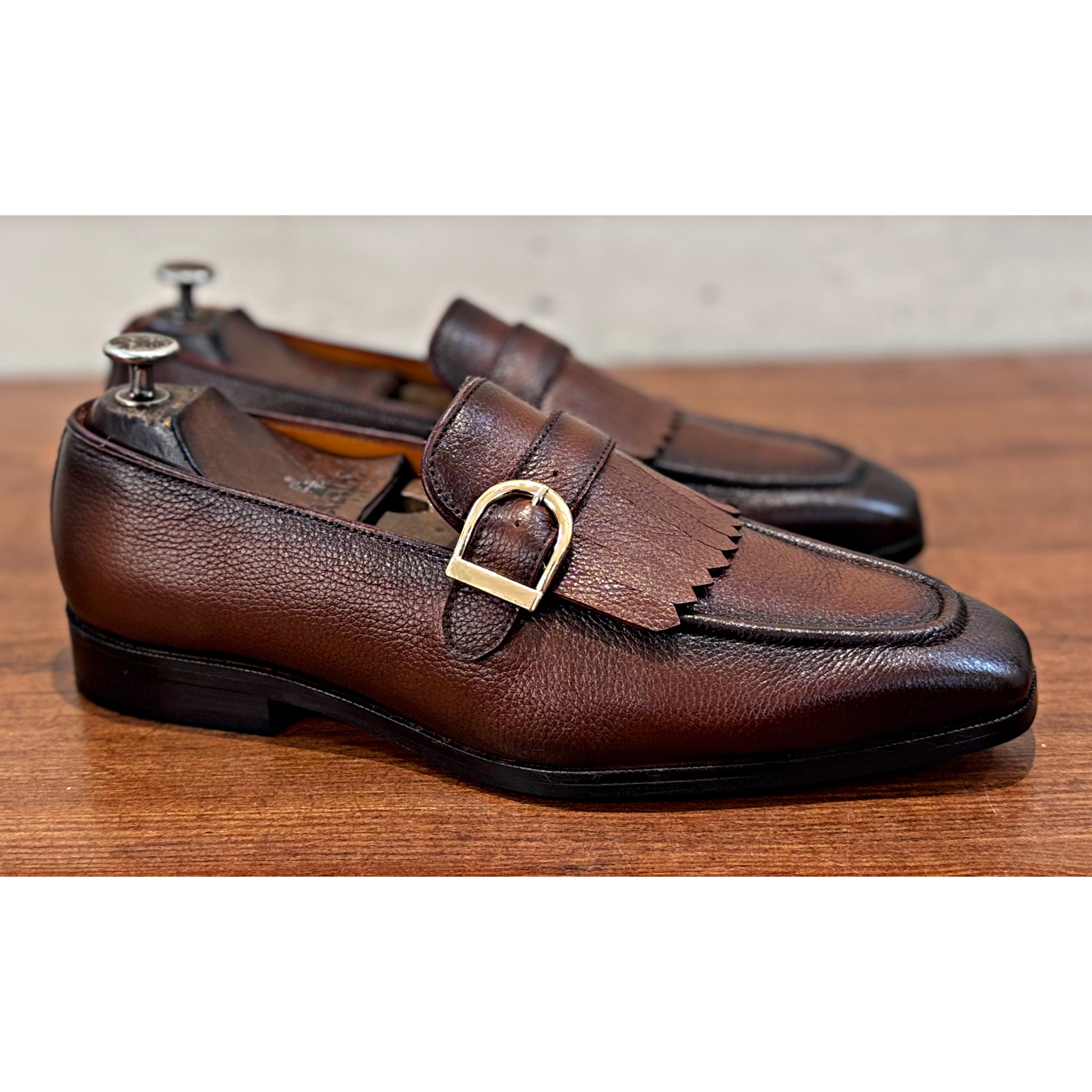 Tan Loafers with Fringe Ndm