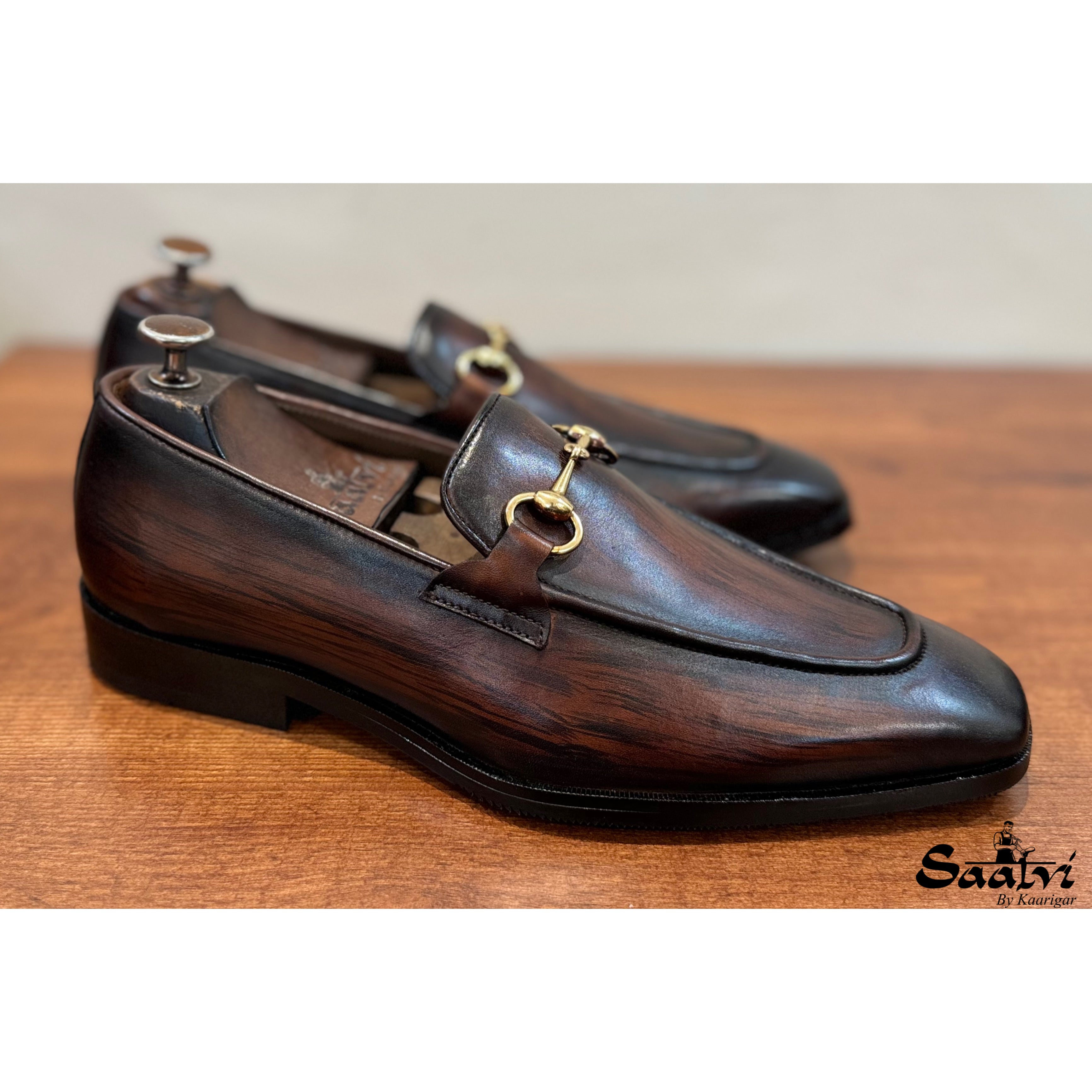 Horsebit Loafers Hand Patina Wood