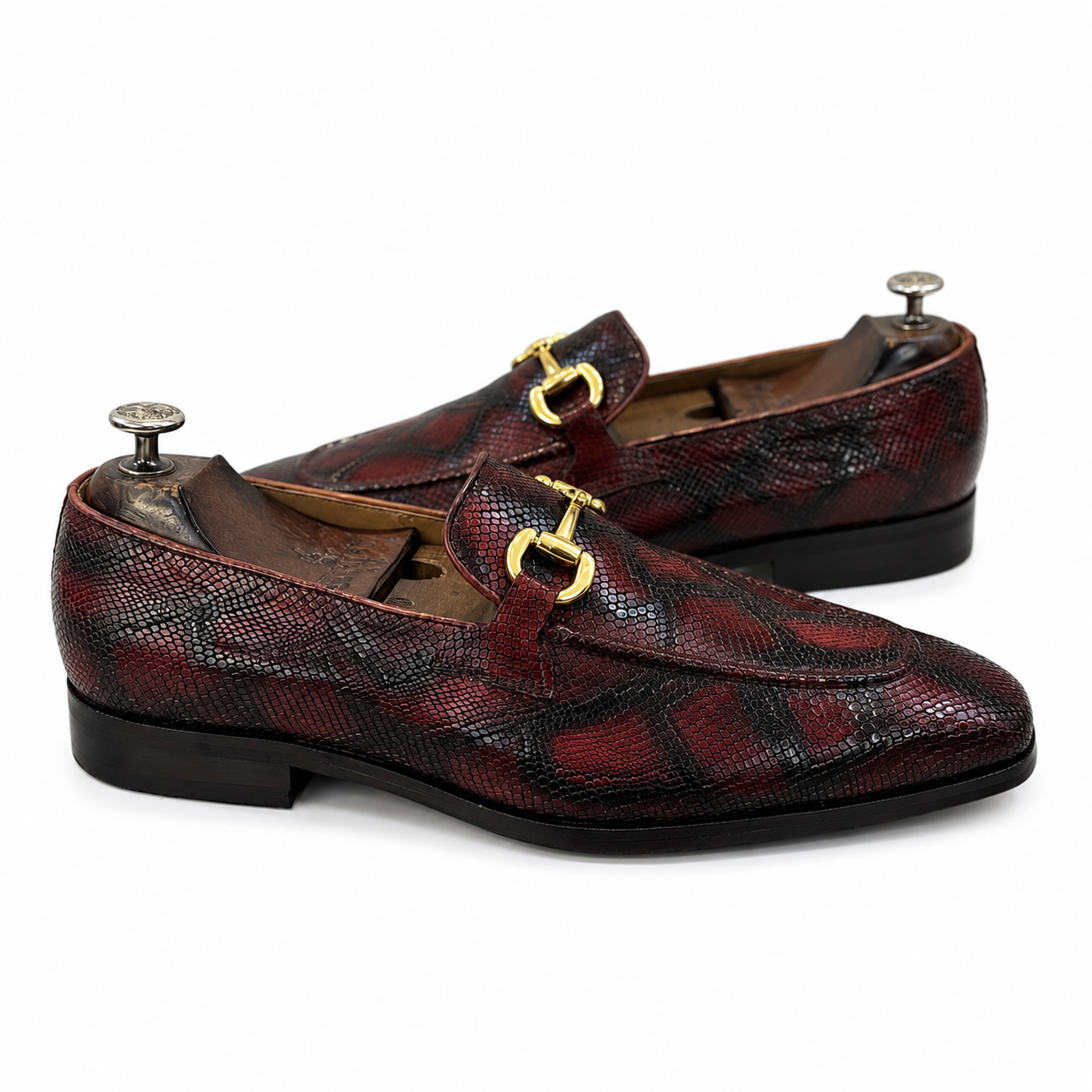 Crimson Python Horsebit Loafer