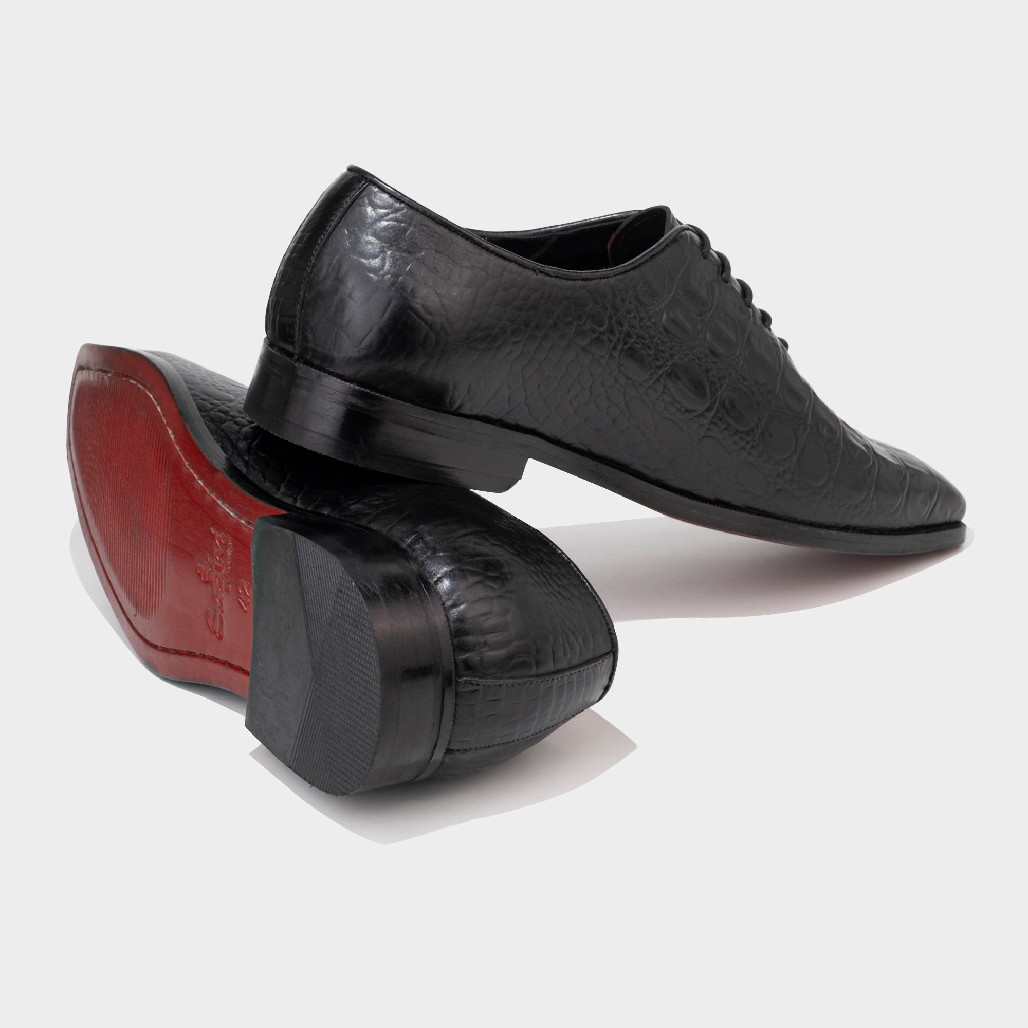 Black Croco Oxfords
