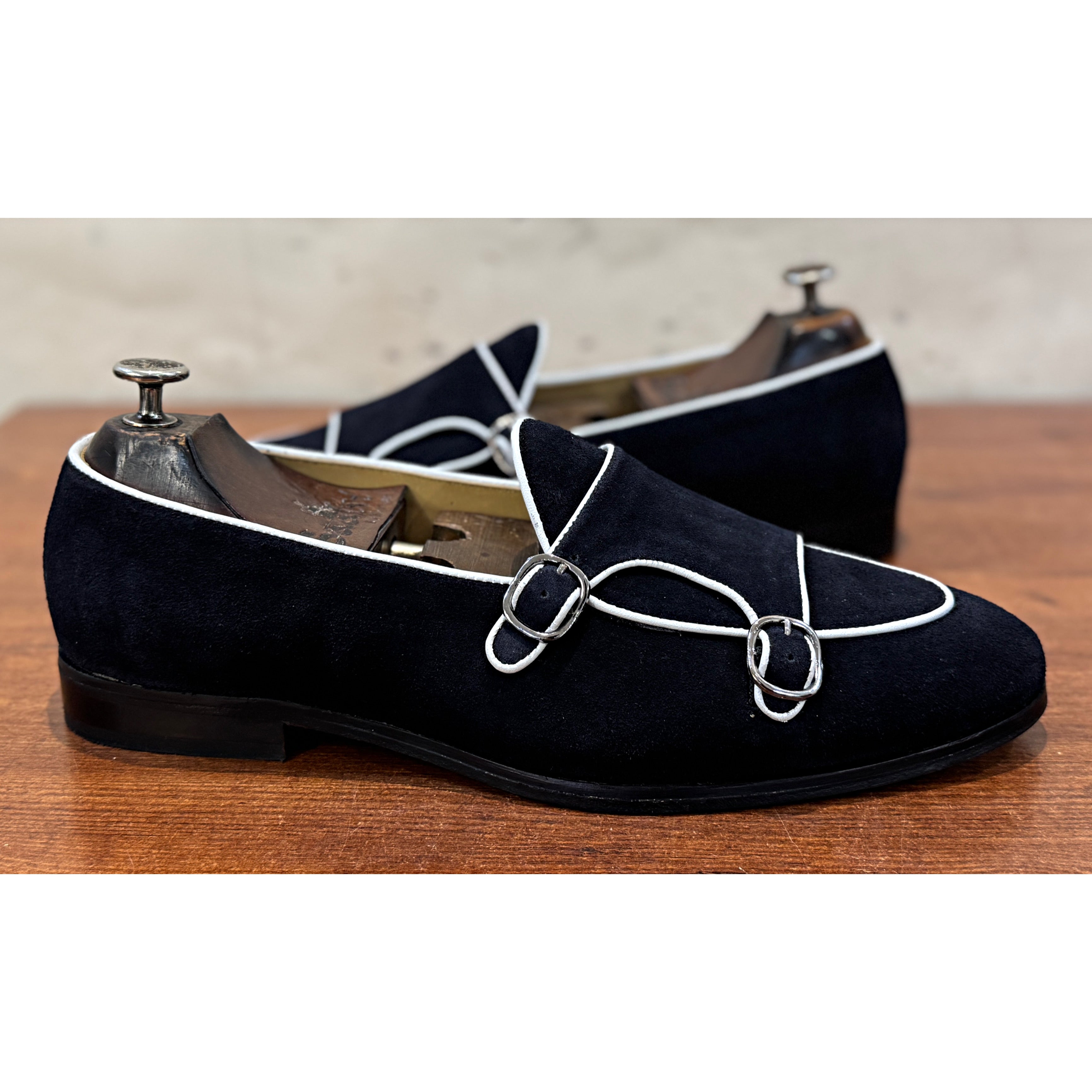 Midnight Navy Belgian Monk Straps