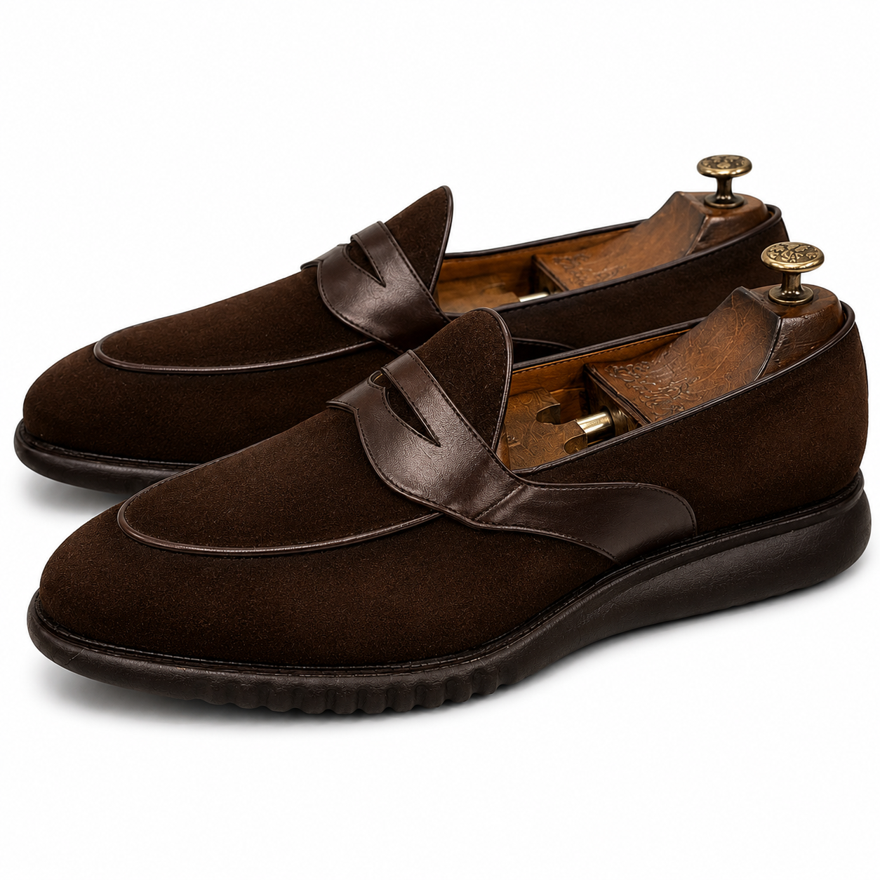Espresso Suede Penny Loafer