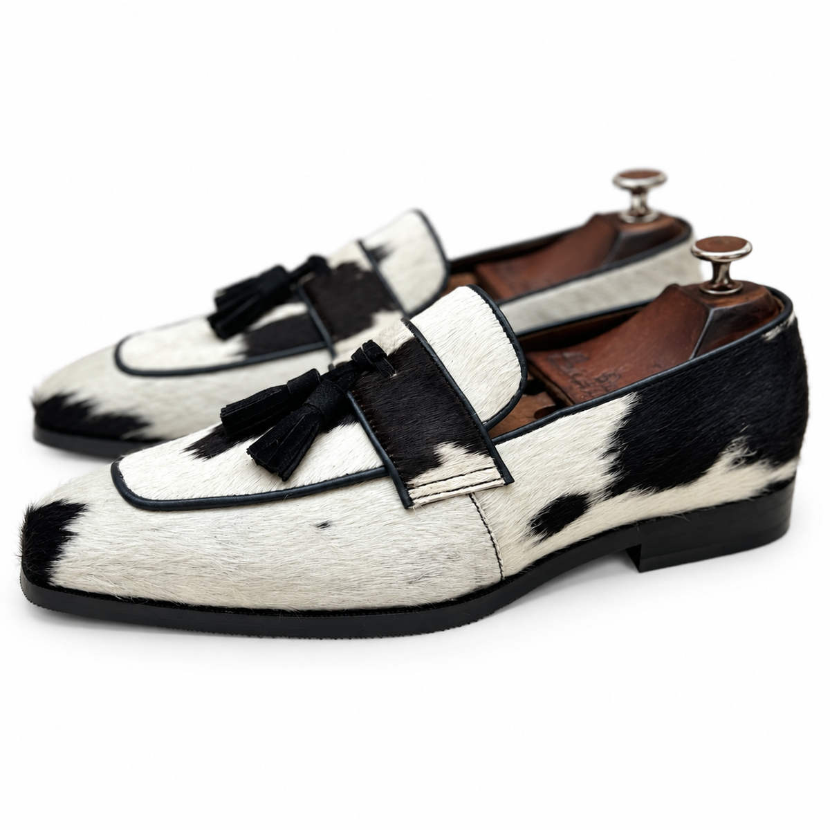 Hairon Leather Loafers With Tassel