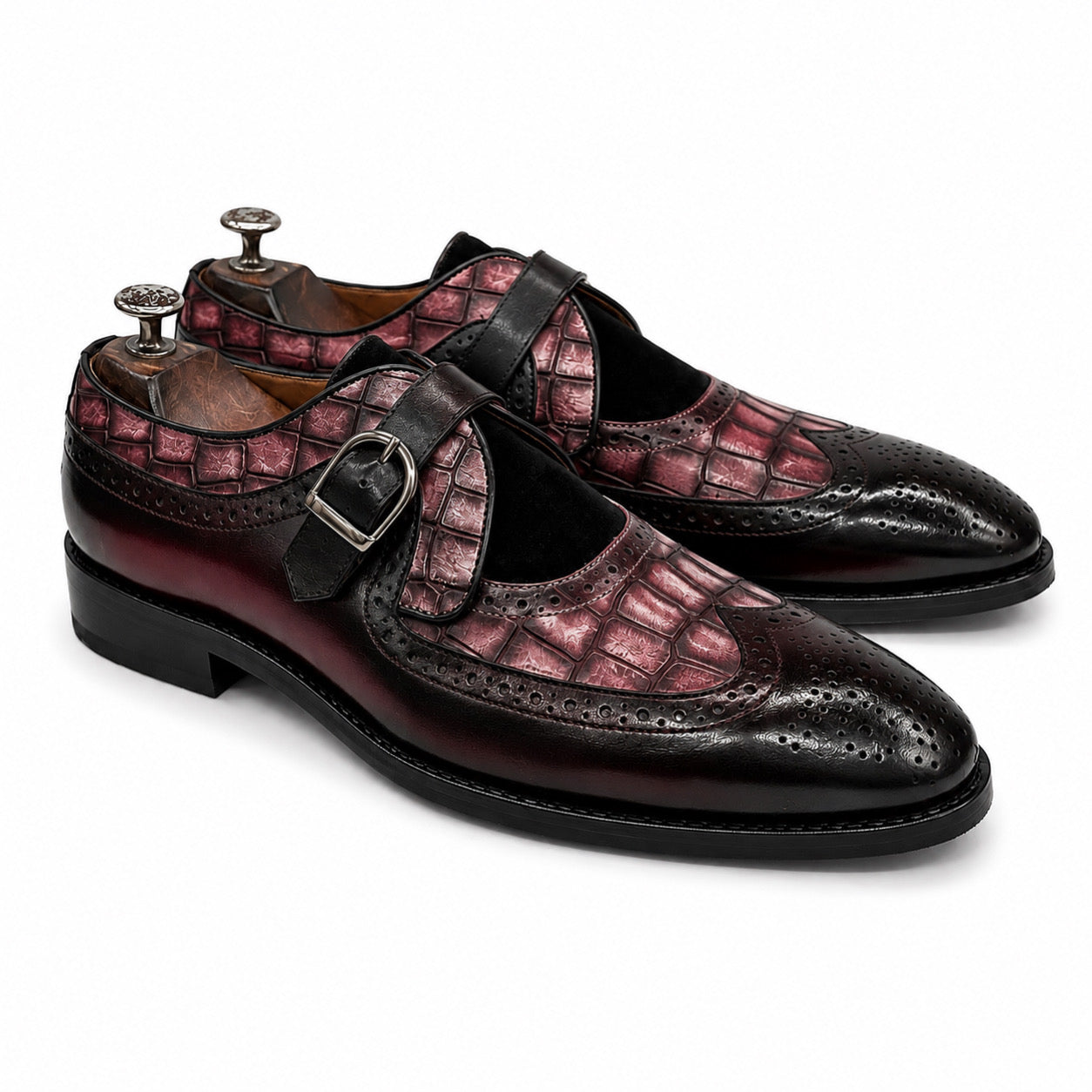 The Mayfair Noir Croc Monk