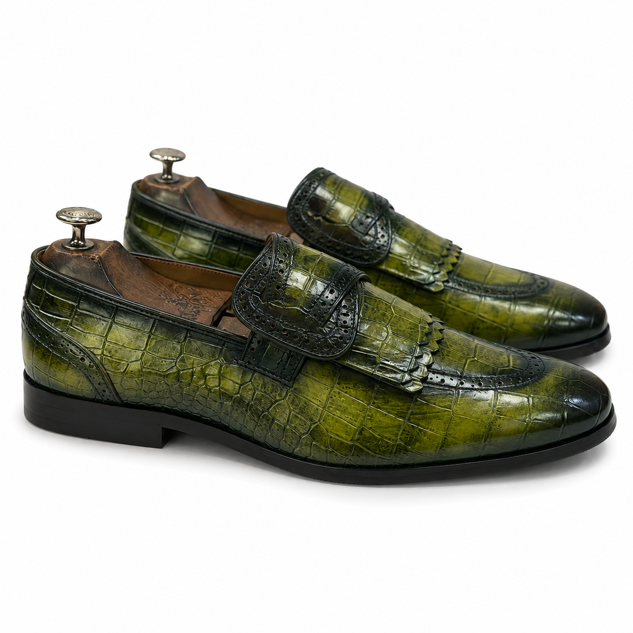 Emerald Croco Butterfly Loafer