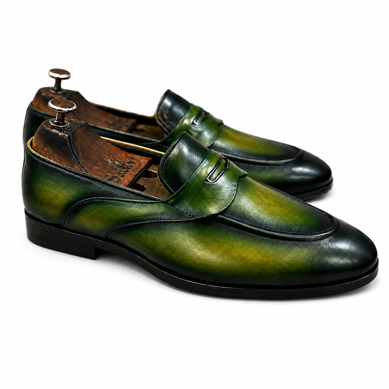 Verde Royale Penny Loafers