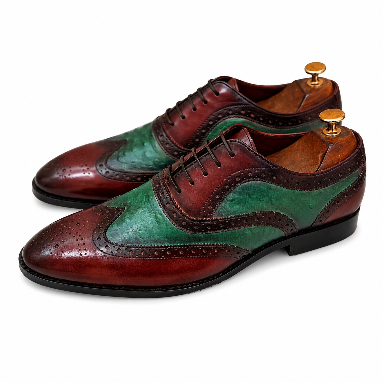 Regal Emerald Ostrich Oxfords