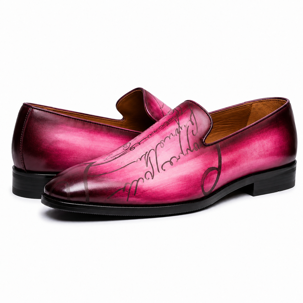 Fuchsia Script Signature Loafers