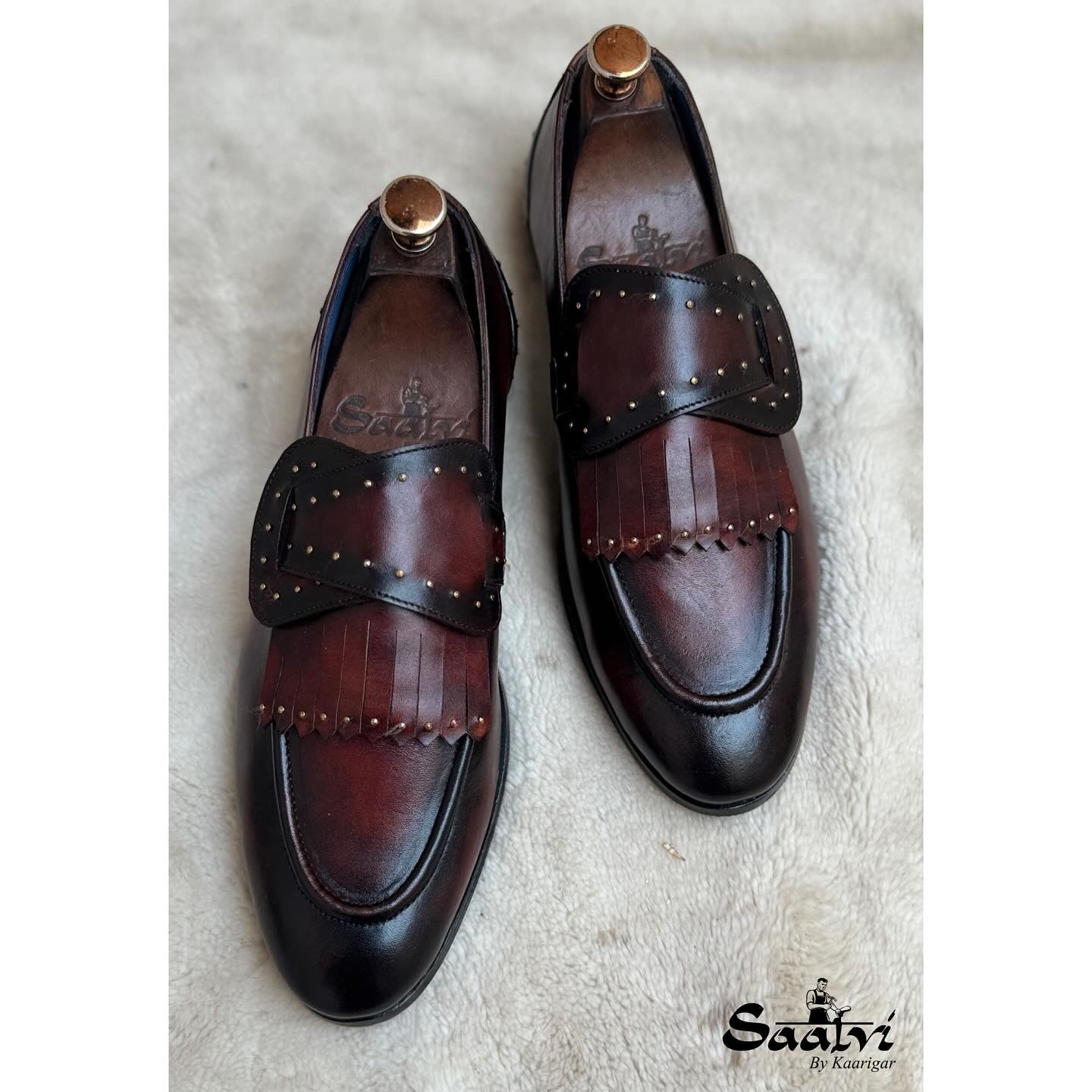 Butterfly Loafers with Bajri Bordo