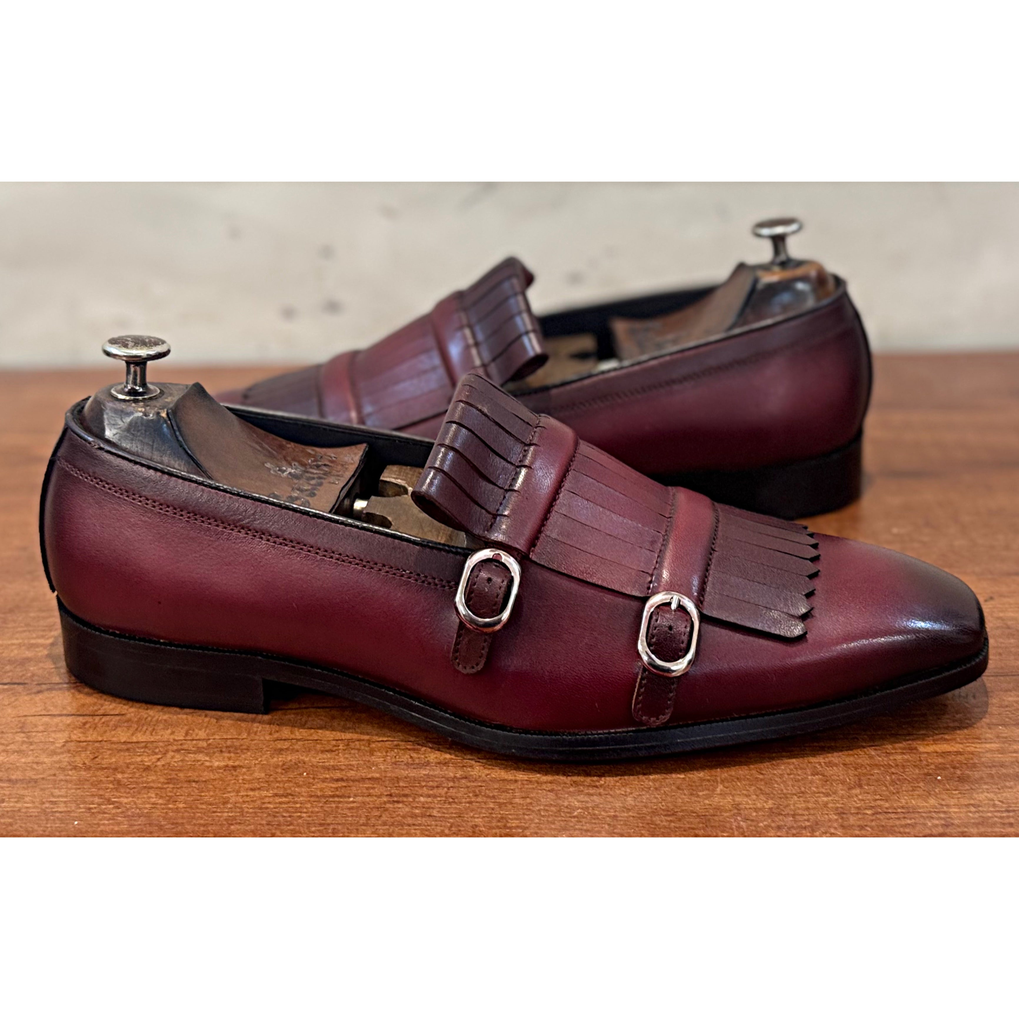 Daniel Double Monk Loafers With Fringes