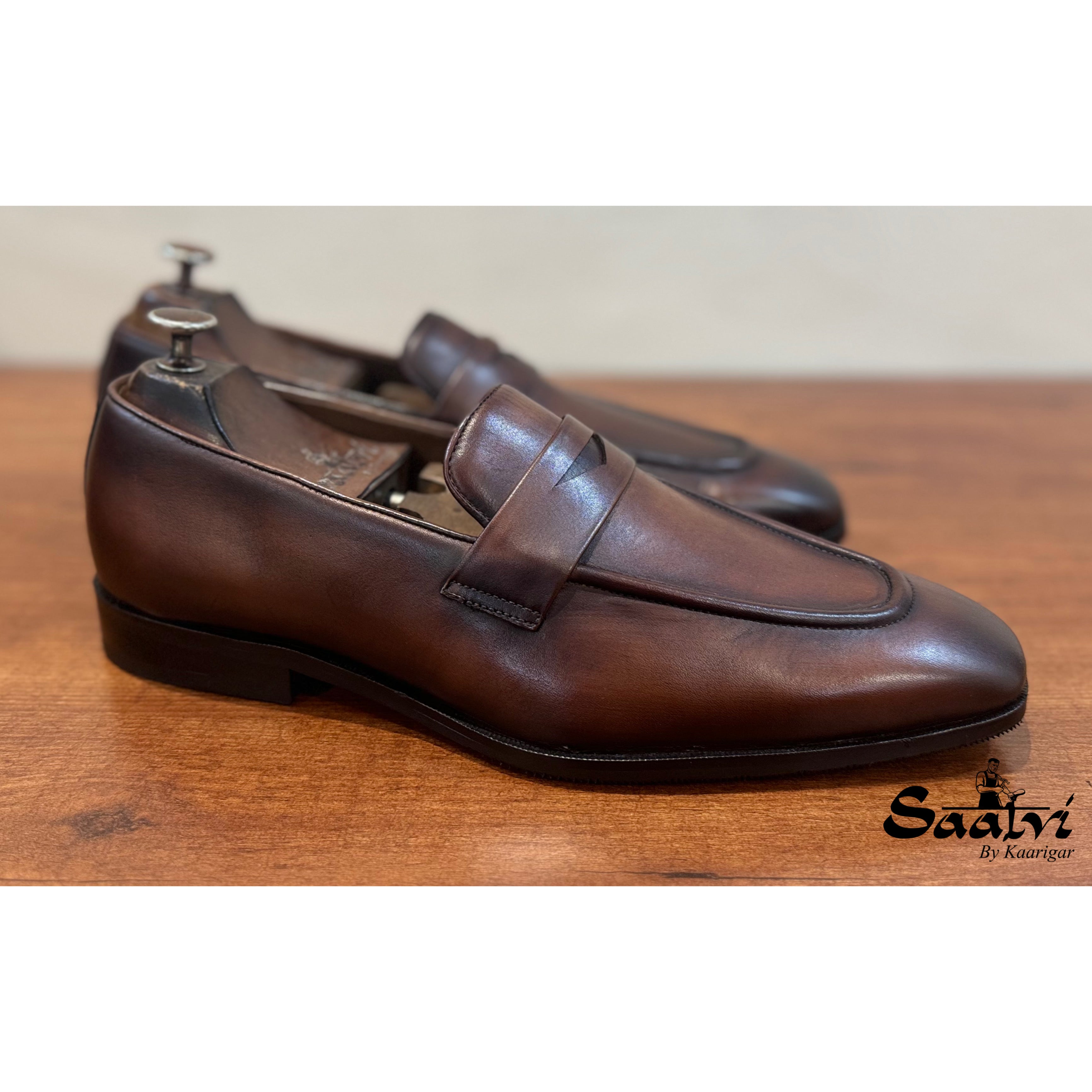 Penny Loafers Brown Hand Finished