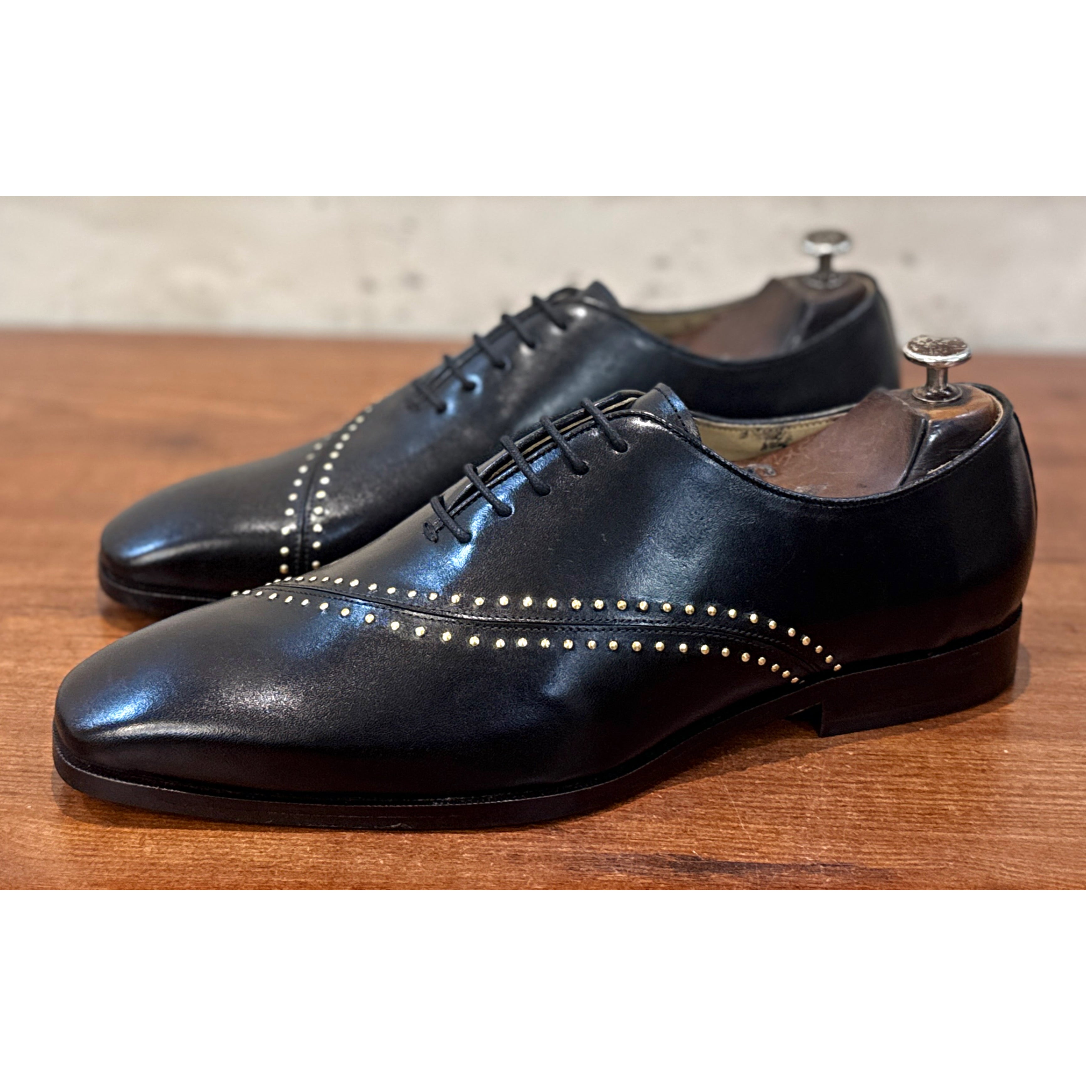 Noir Rivet Oxford Shoes