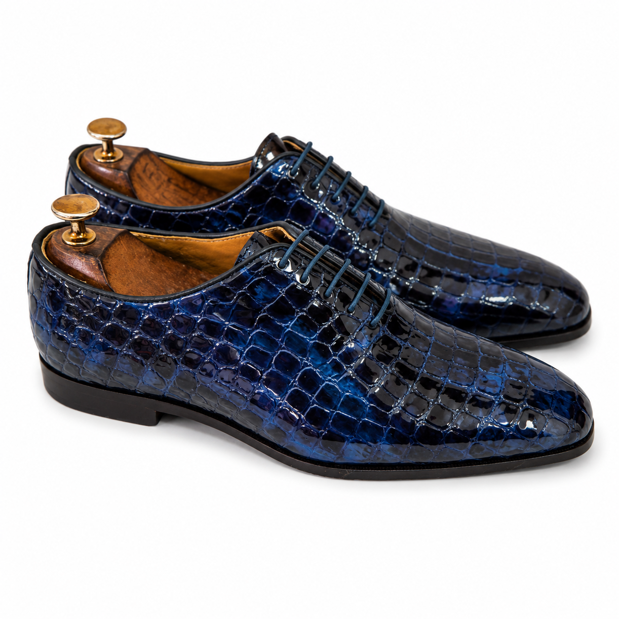 Patent Croco Wholecut Oxfords