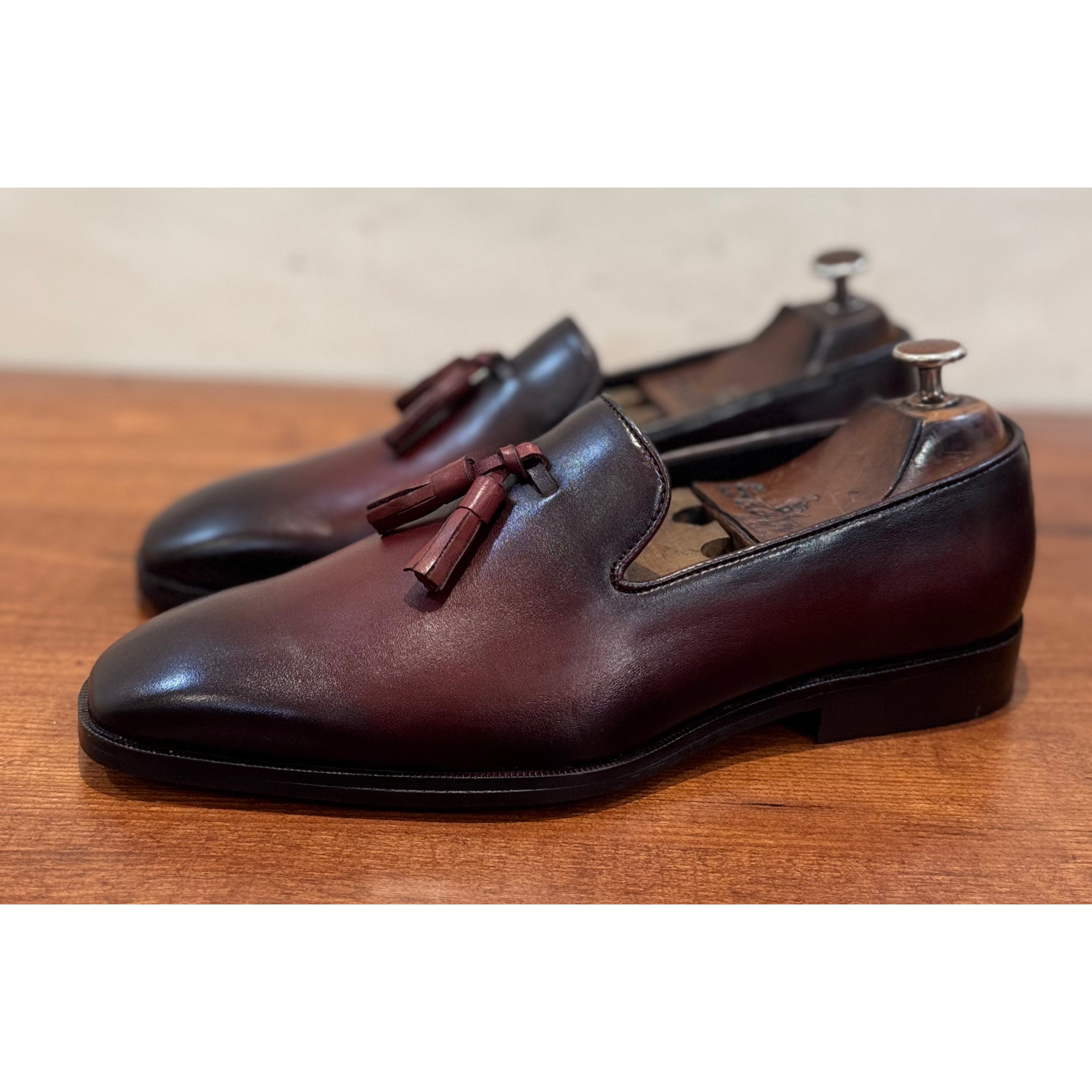 Wine Tassel Loafers