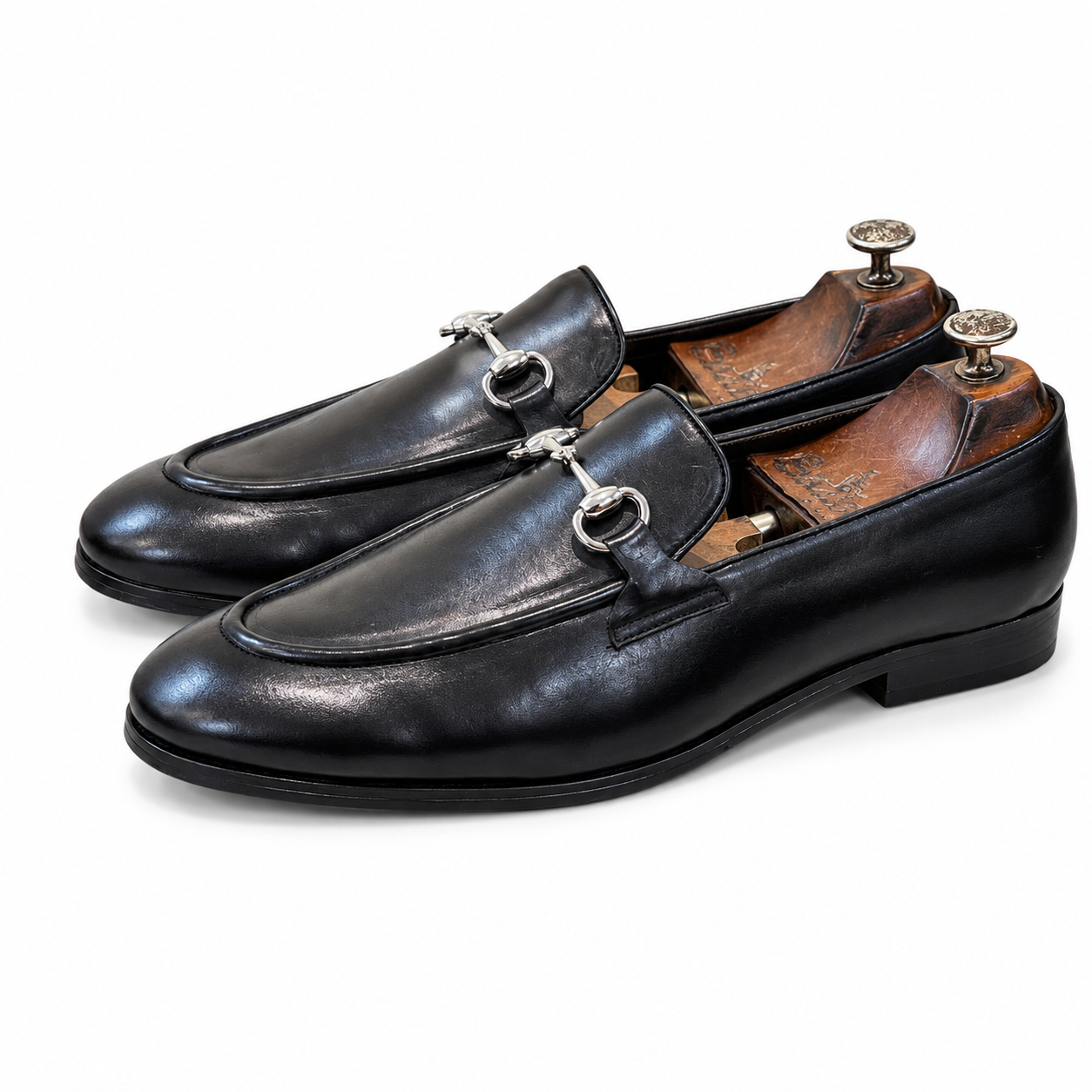 Noir Sovereign Silver Horsebit Loafer