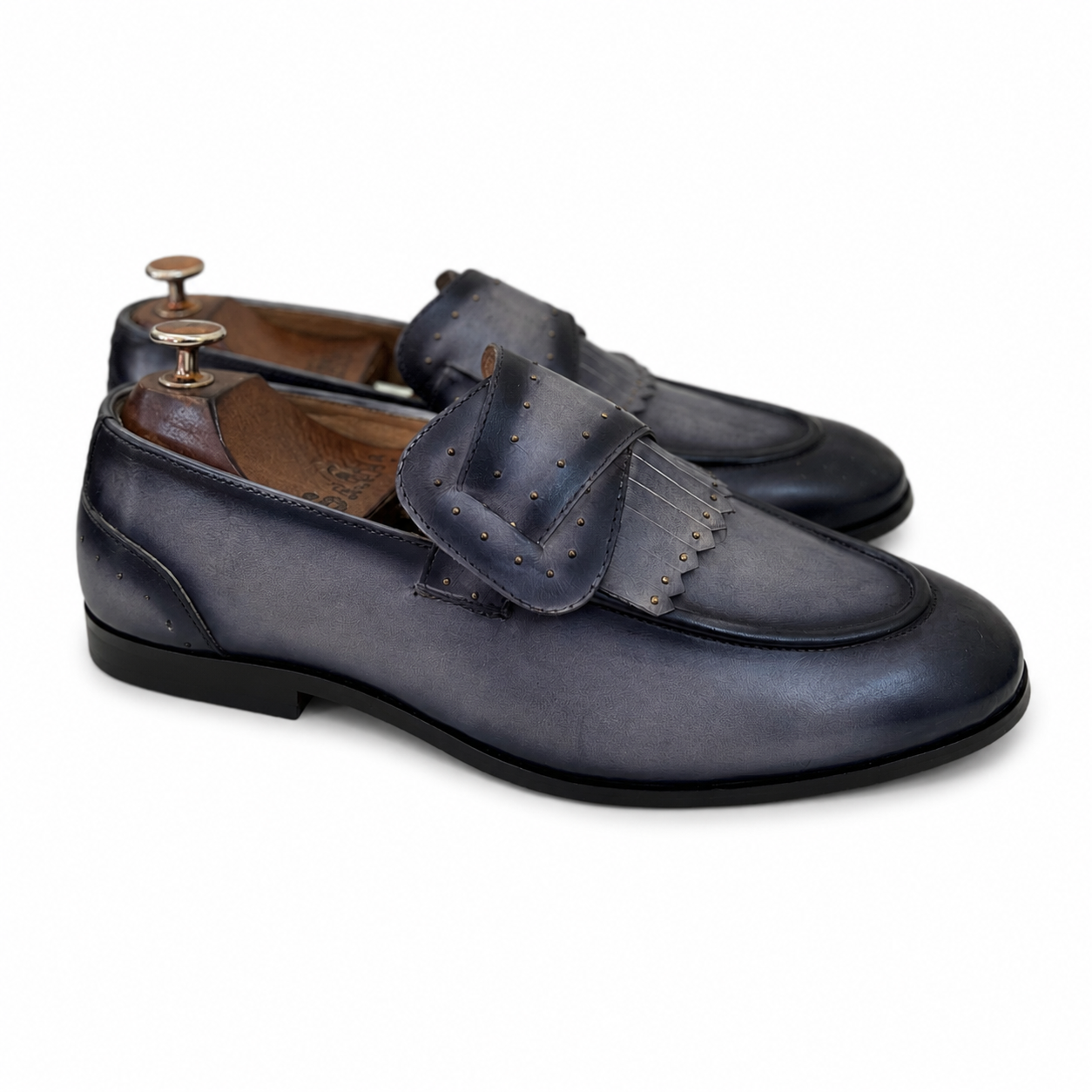 Butterfly Loafers With Fringes Grey