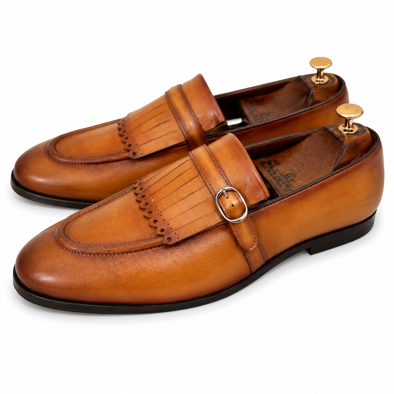 Tan Loafers With Fringes