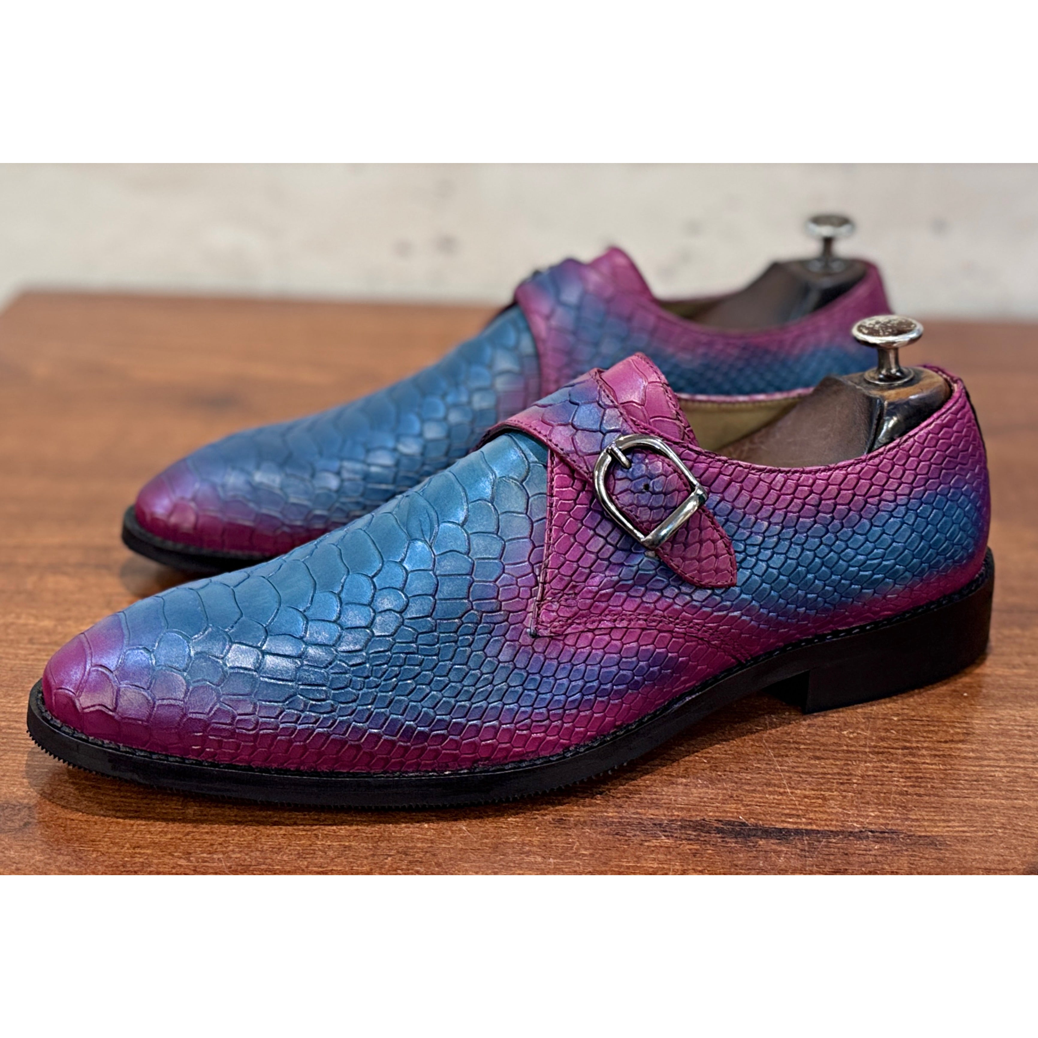 Aurora Python Monk Strap Shoes