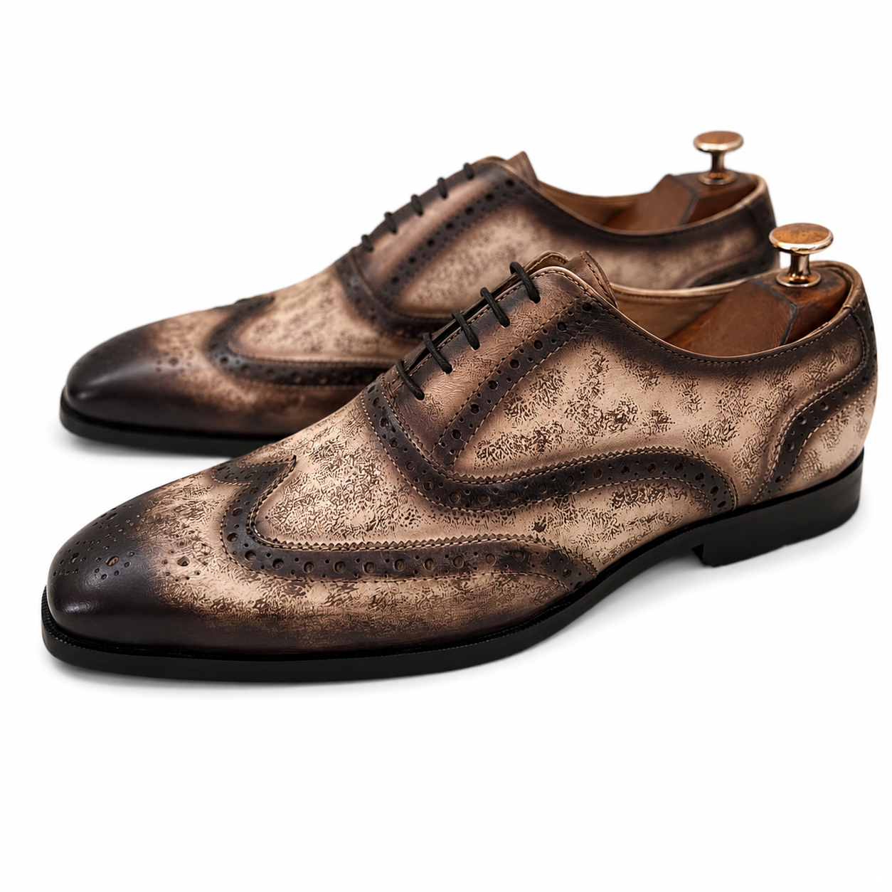 Ashen Monarch Wingtip Oxfords