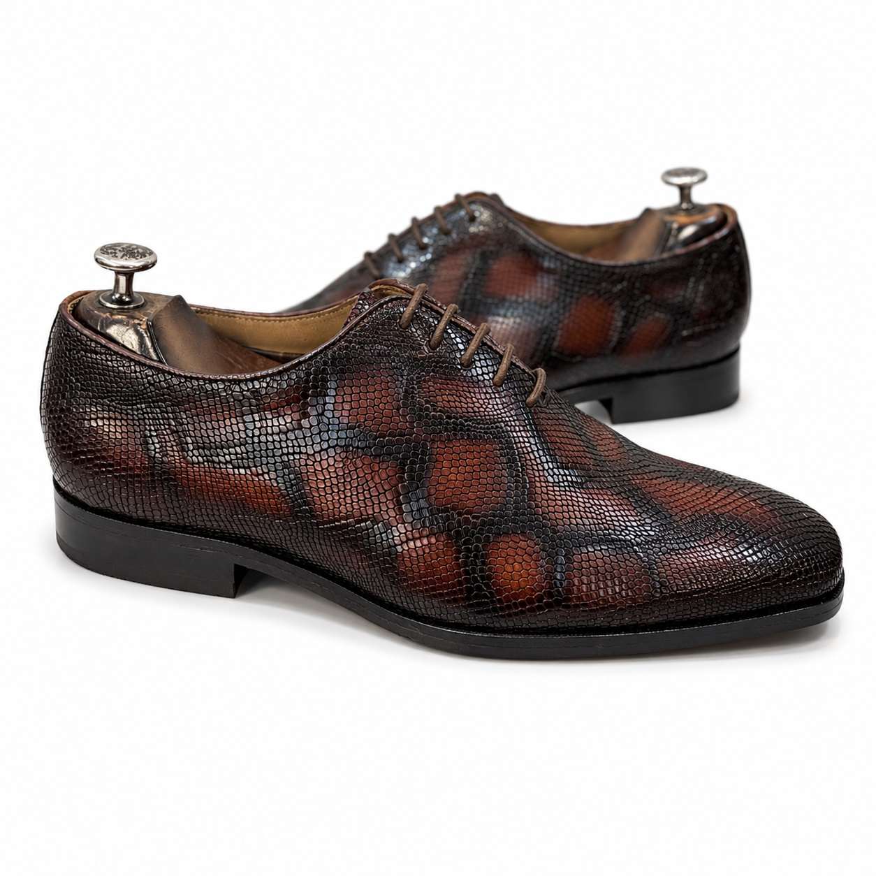 Monte Carlo Lizard Oxfords – Marrone Espresso