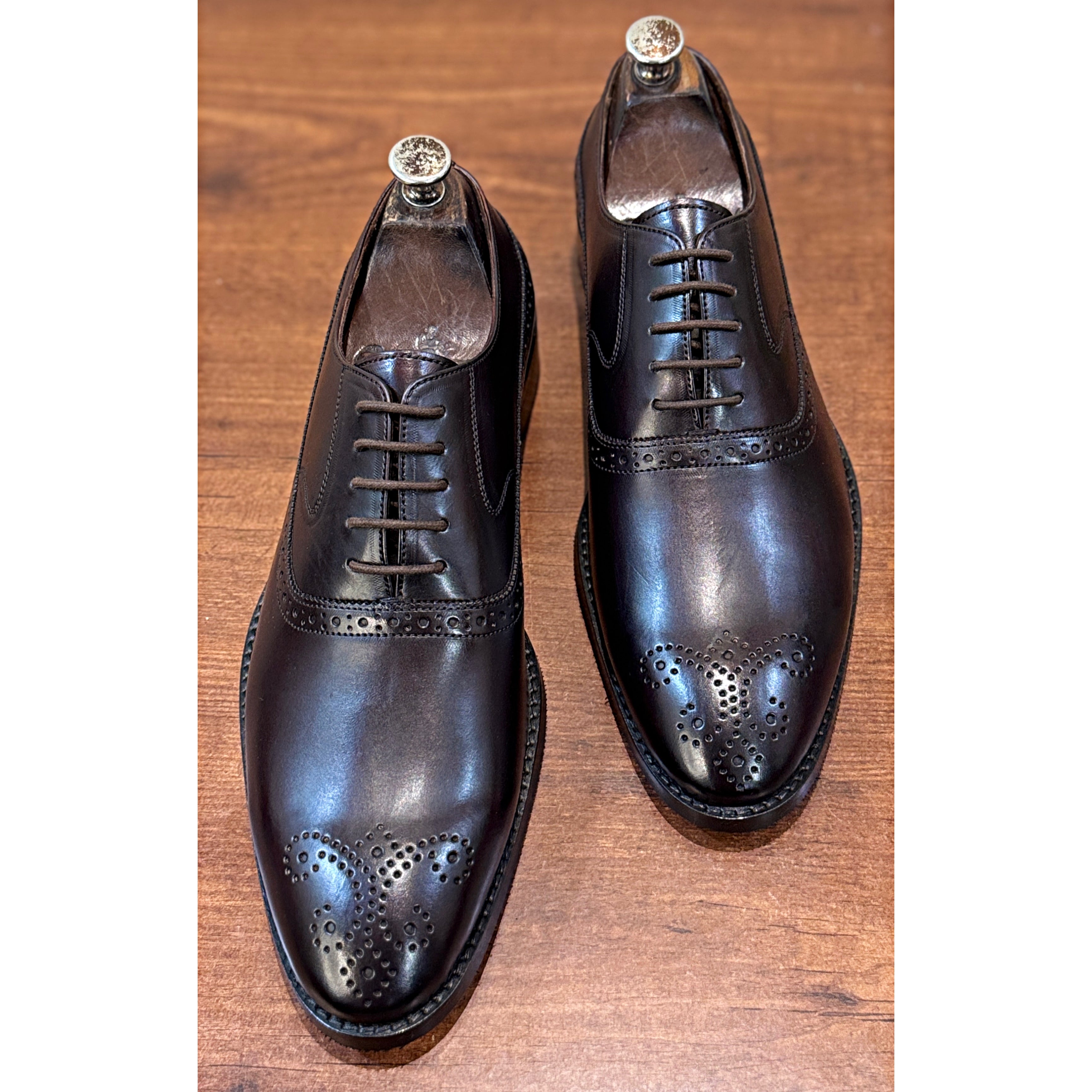 Savoy Spectator Windsor Quarter Brogue Oxford – Dark Brown Leather