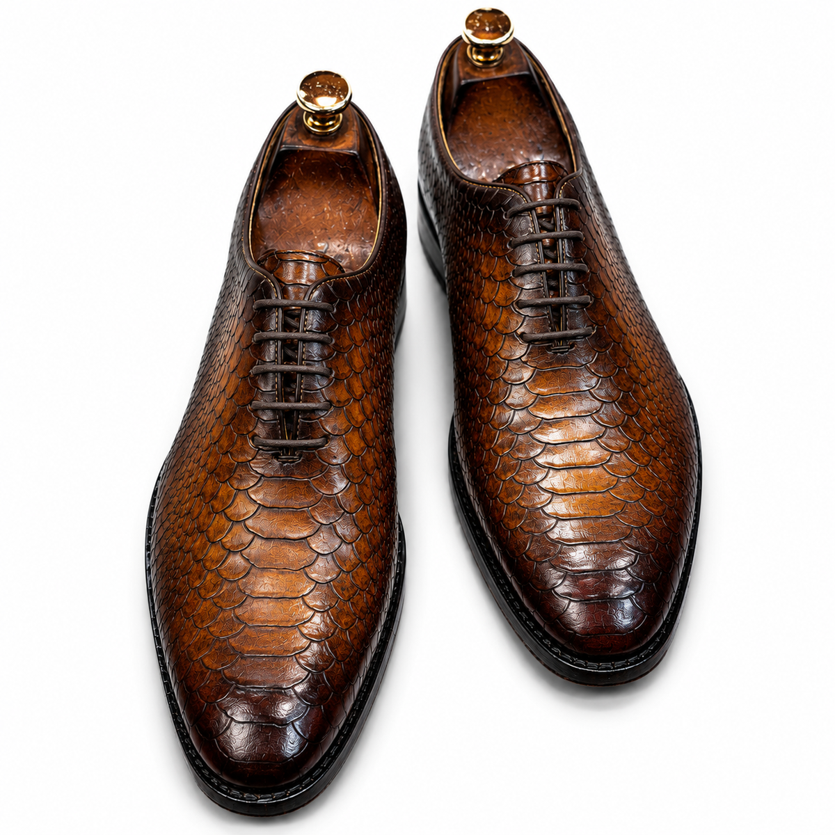 Aurelius Brown Embossed Oxford