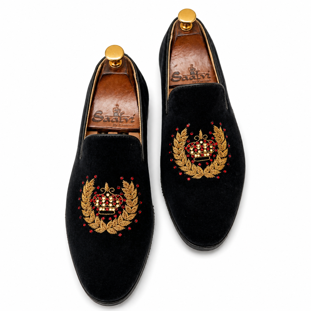 Crown Zardosi Embroidery With Steam