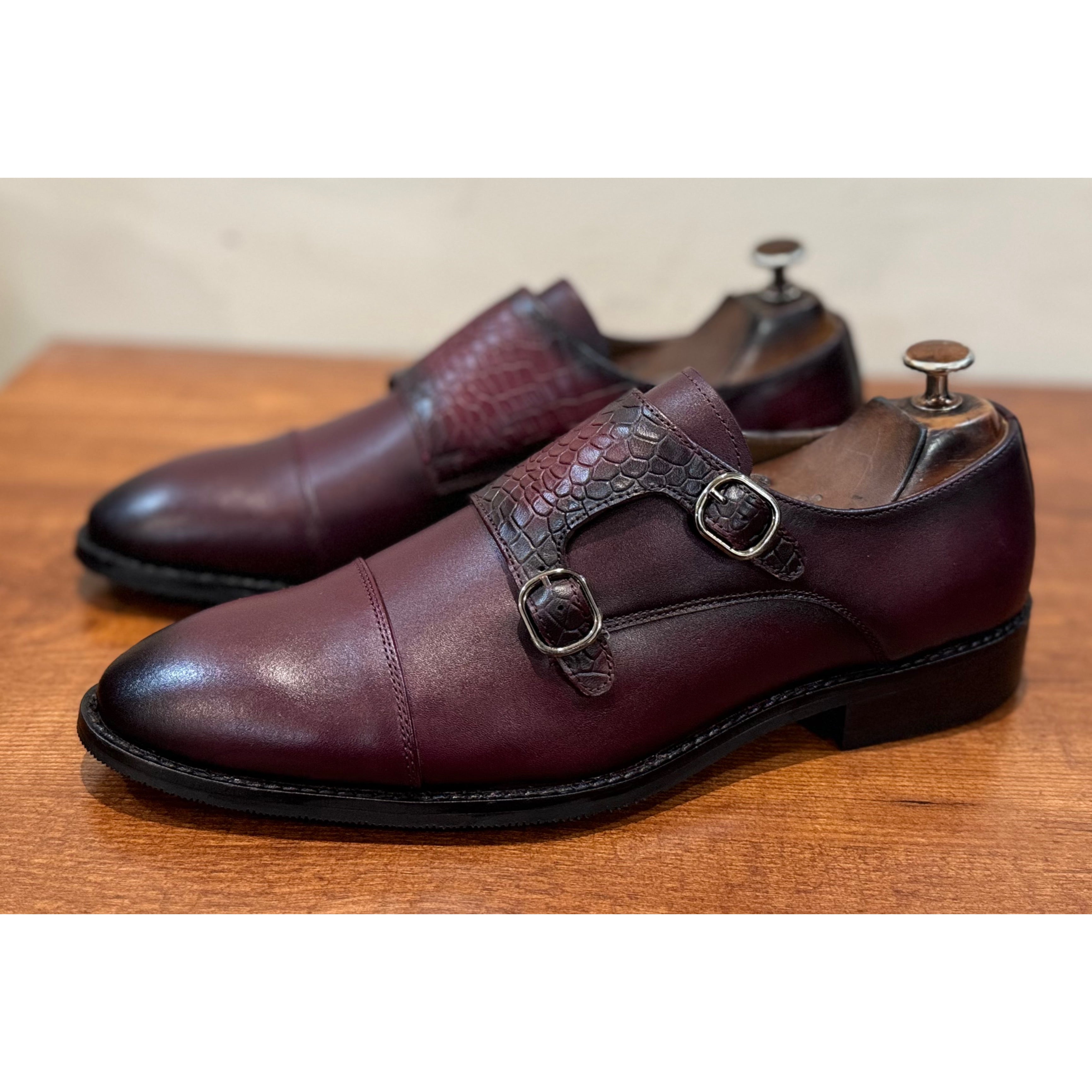 Twin Texture Double Monk Strap