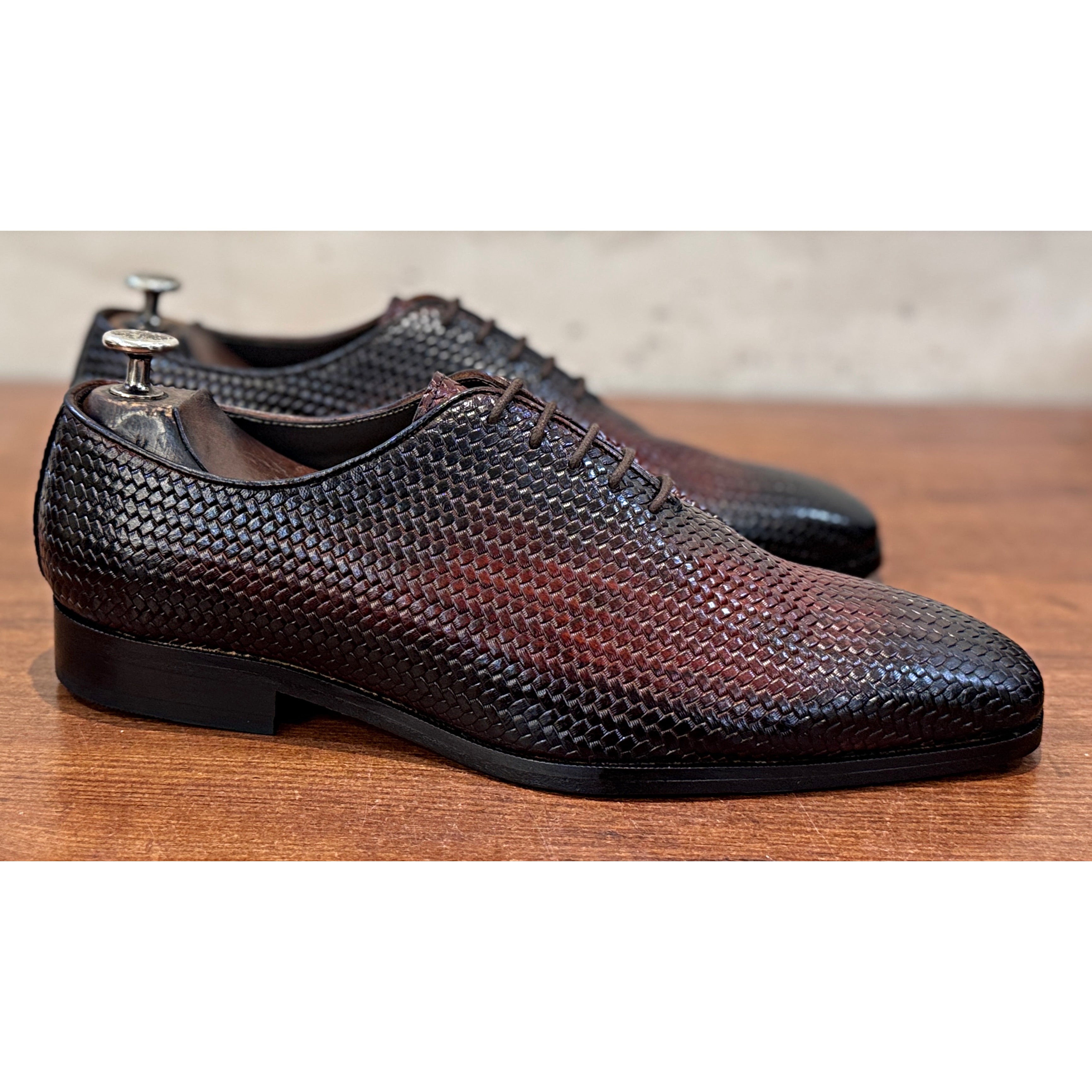 Milano Woven Oxford – Burgundy Brown
