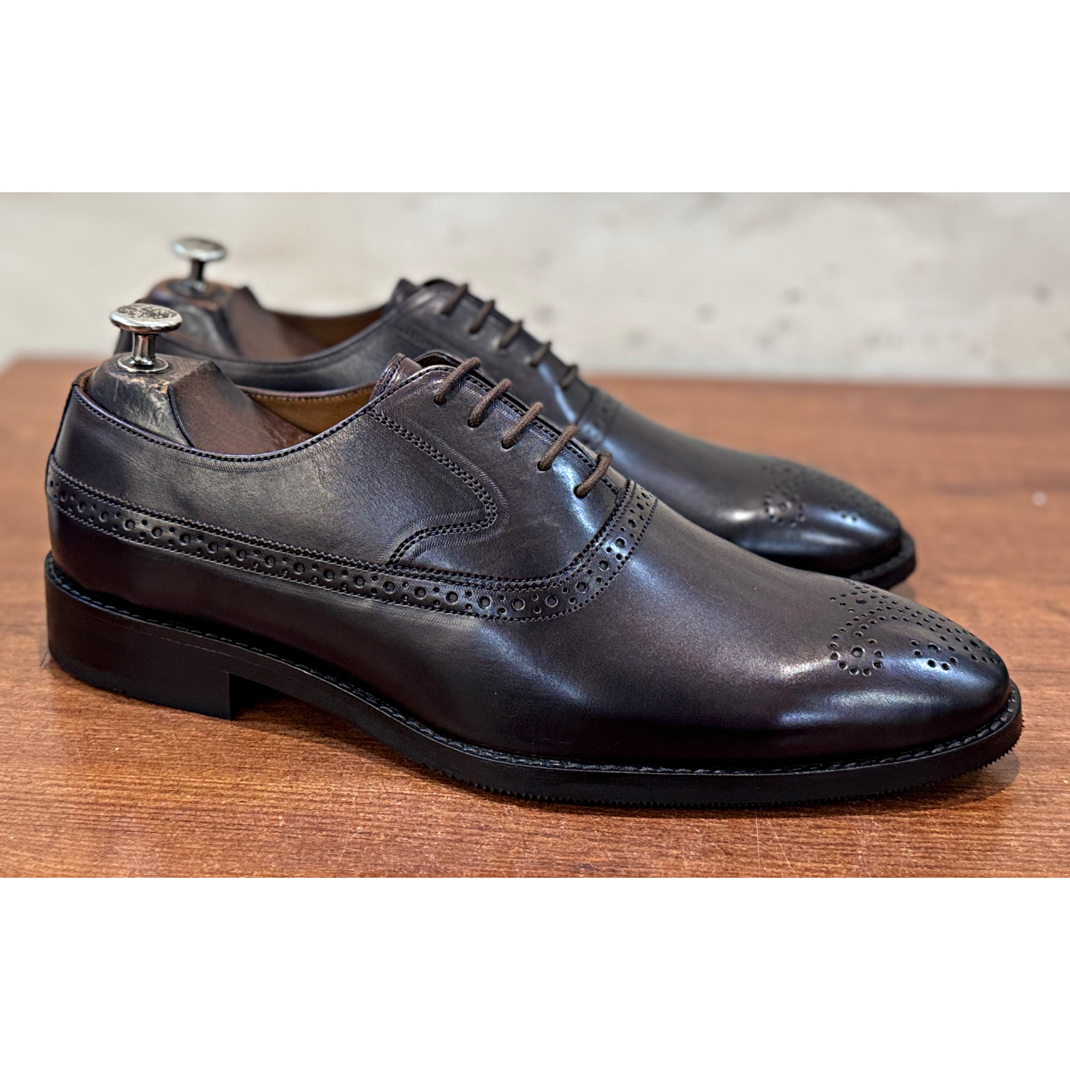 Savoy Spectator Windsor Quarter Brogue Oxford – Dark Brown Leather