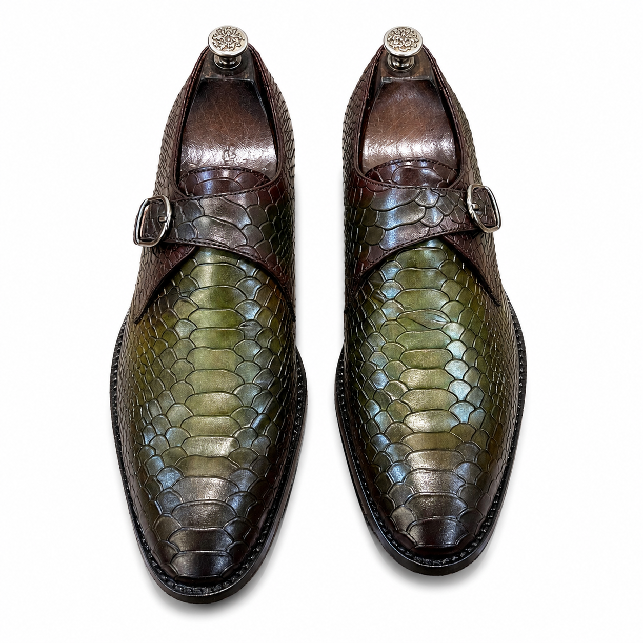 Emerald Python Single Monk Shoes