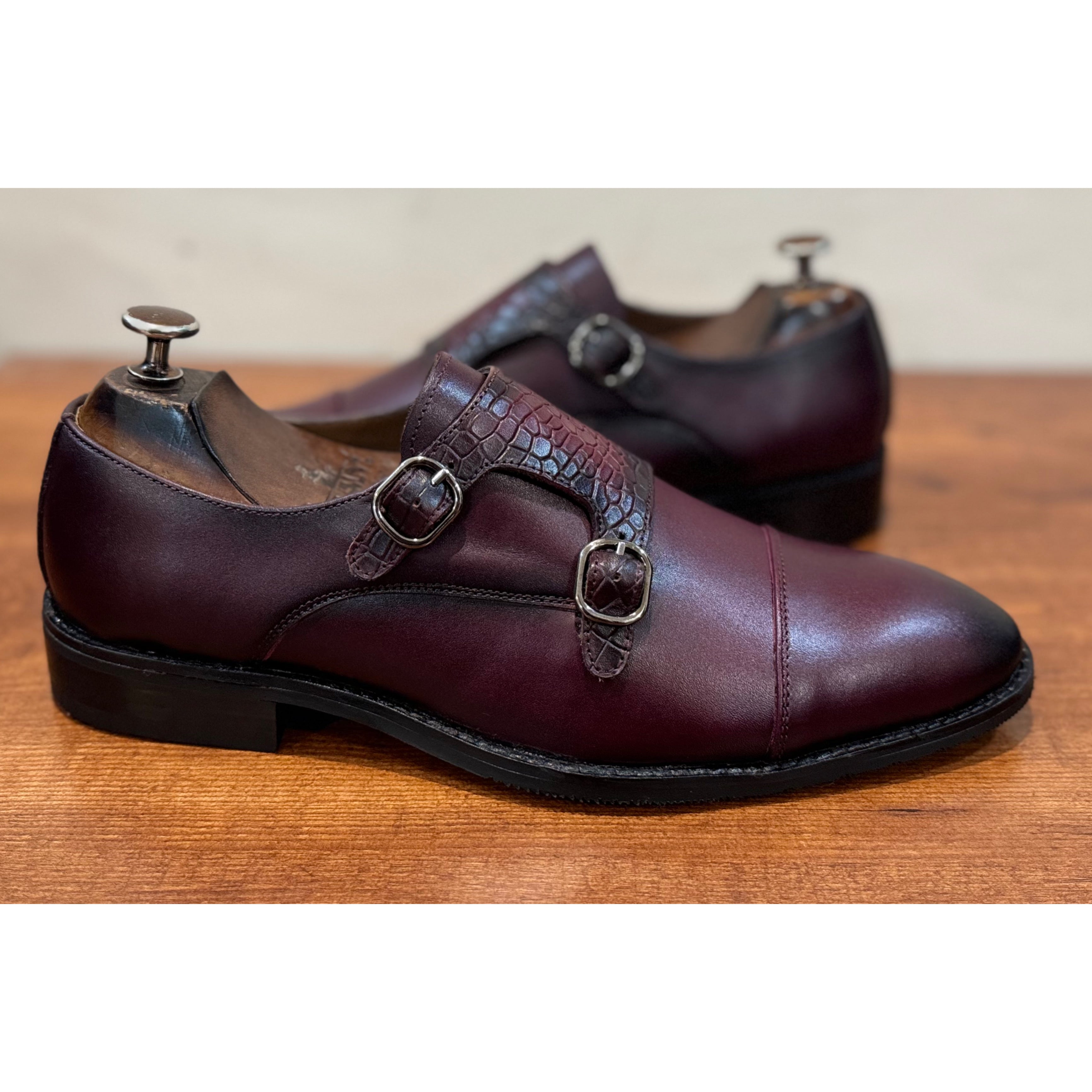 Twin Texture Double Monk Strap