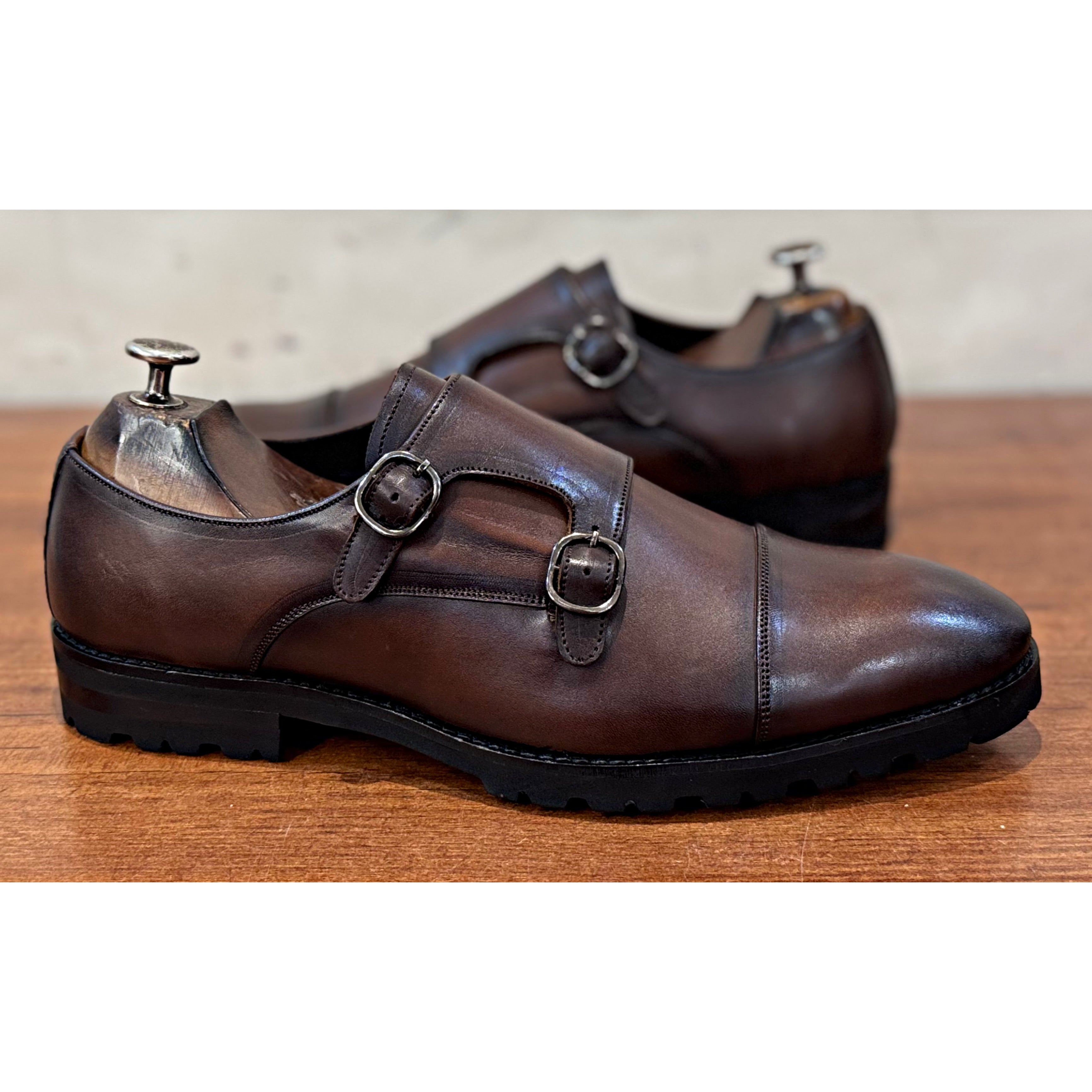 Brown Chunky Monk Straps